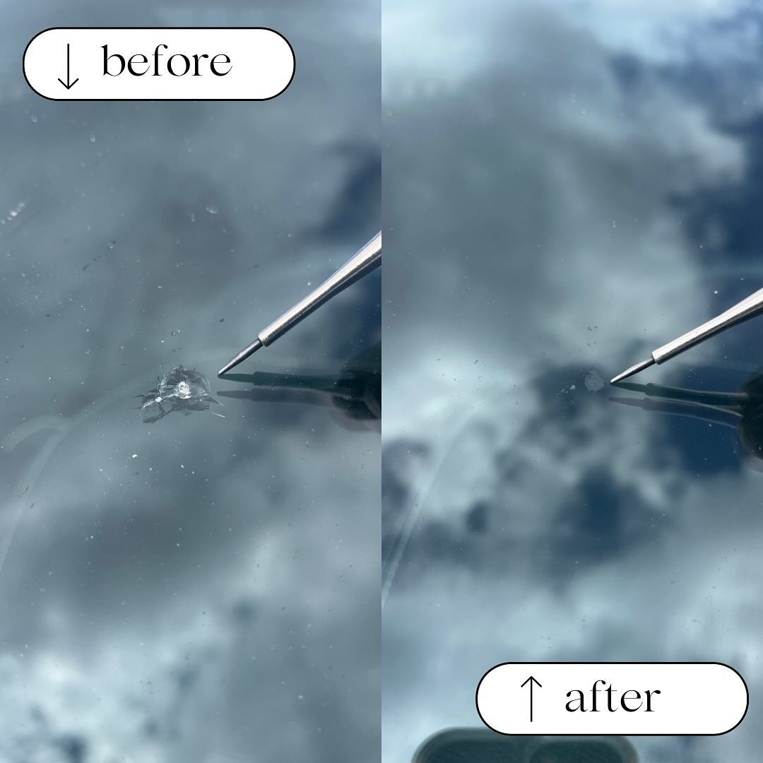 Here&rsquo;s a before and after of a rock chip I repaired on a Hyundai Tucson.