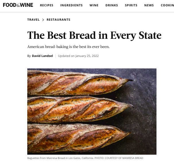 Food and WIne: Best Bread in Every State