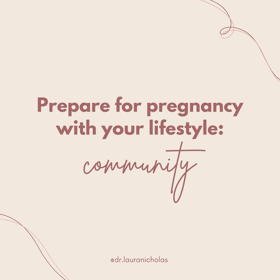 🤰Prepare for pregnancy with your lifestyle: COMMUNITY

🌟Social support - social connection is a necessity for human health and wellbeing. It is important to stay connected to your friends, family, and community during this life transition. Hugs, la