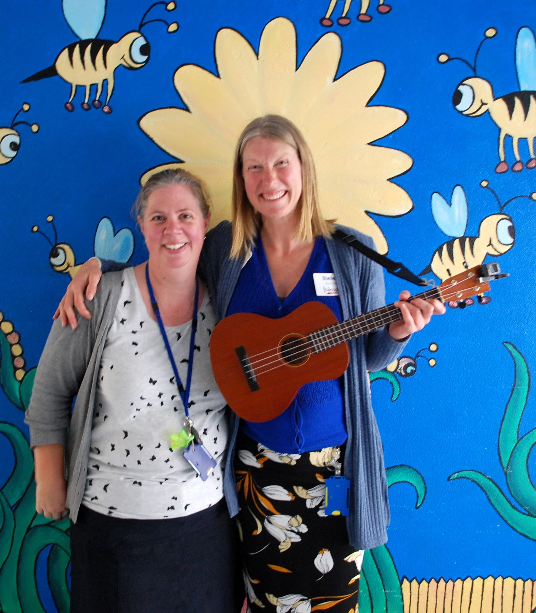 Andrea Allen and Shelley Haas after a morning of music on the paeds ward May 1st 2019.jpg
