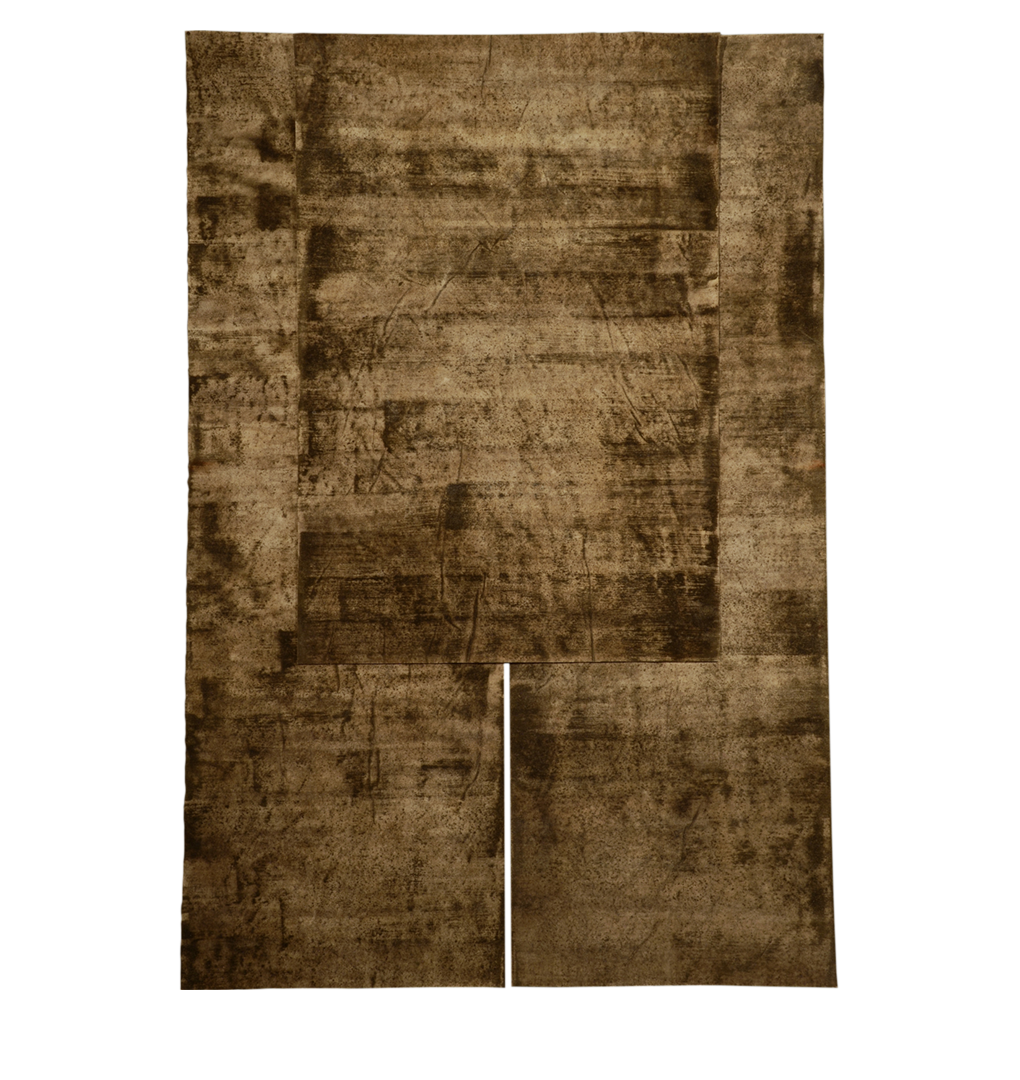 Elements: Earth, mulberry paper, sea water, soil, dark brown ochre, 2014