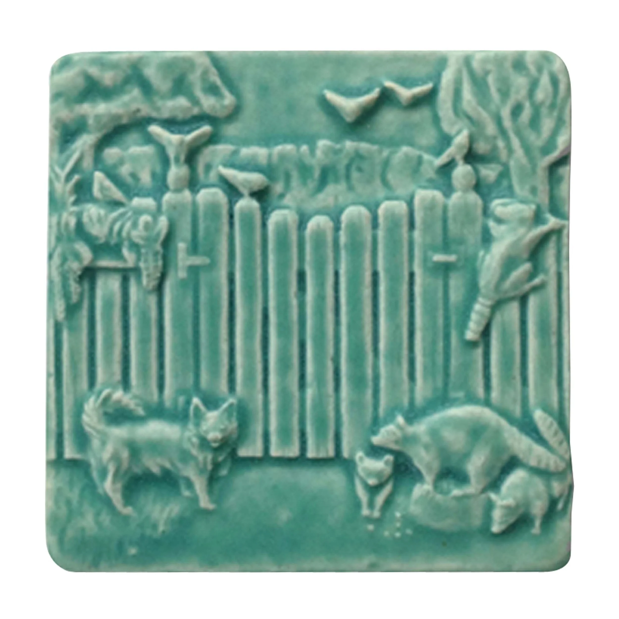 Dog with Raccoon Tile Bermuda Green.jpg