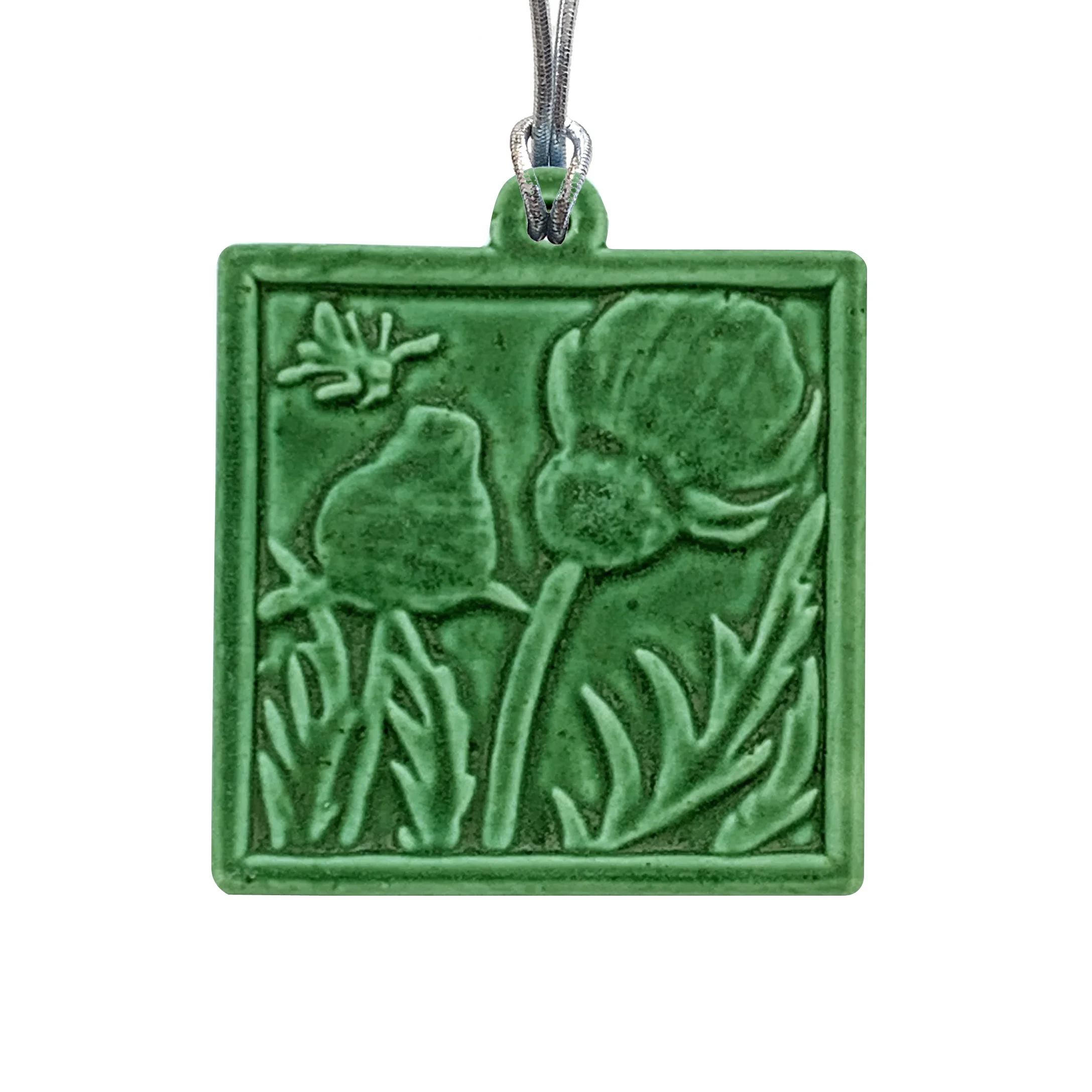 Bee & thistle ornament leaf green.JPG