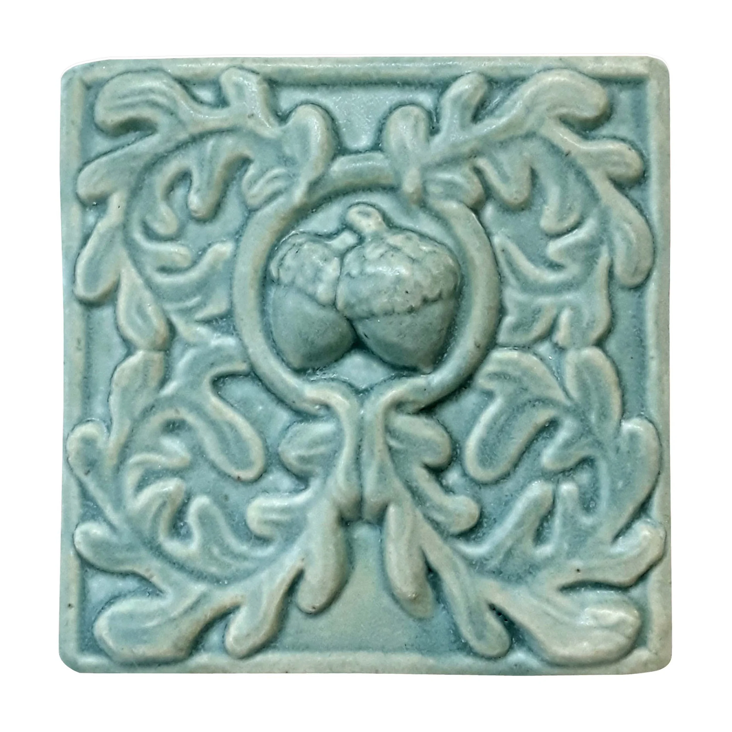 Acorn Floral Wall Art Tile Seaside Blue.jpg