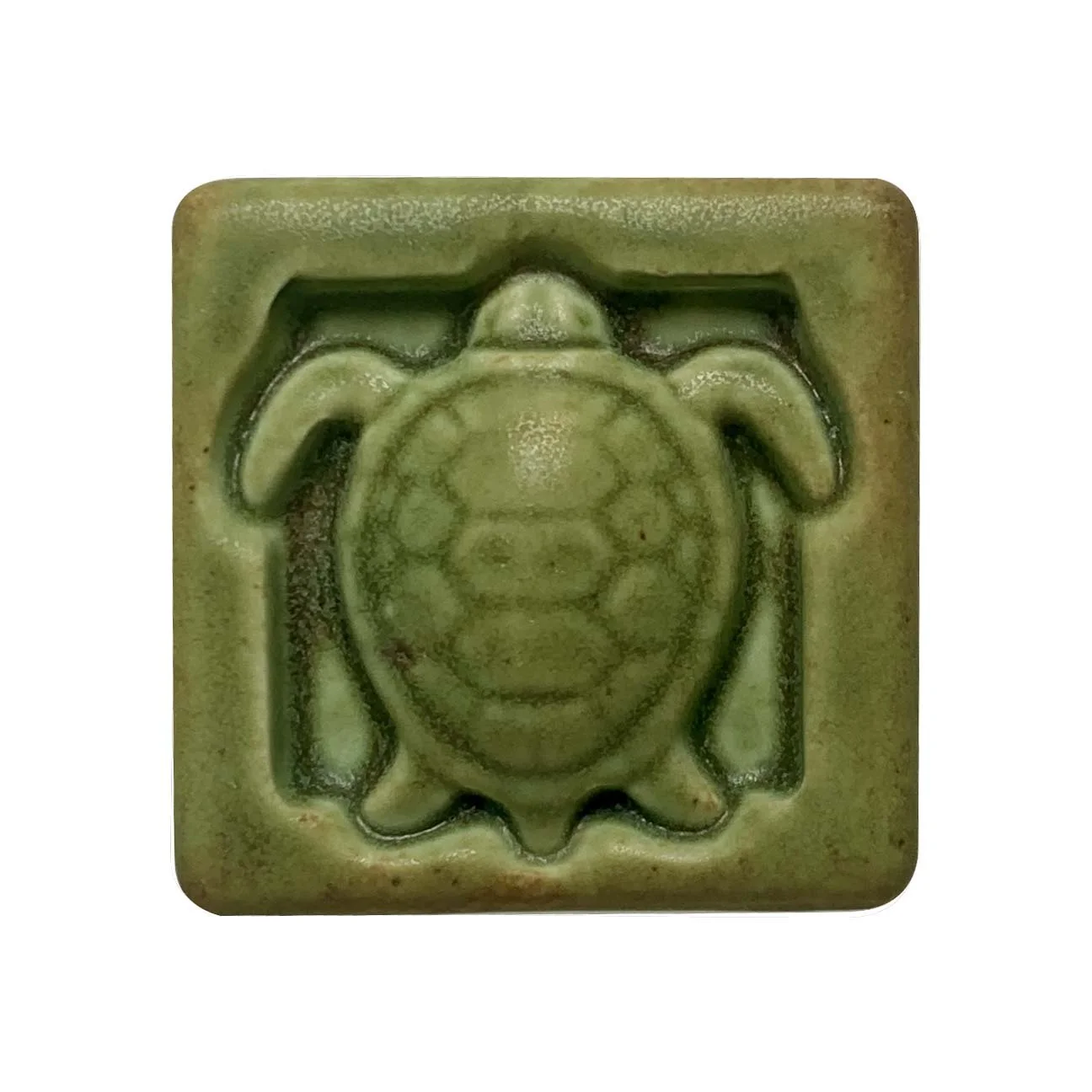 Sea Turtle Tile 2 x 2 Oakhill Green Glaze.JPG