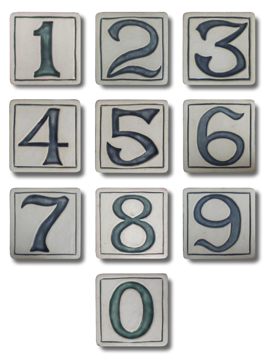 Number Art Tile 1 4x4 Whistling Frog, House Number Tiles