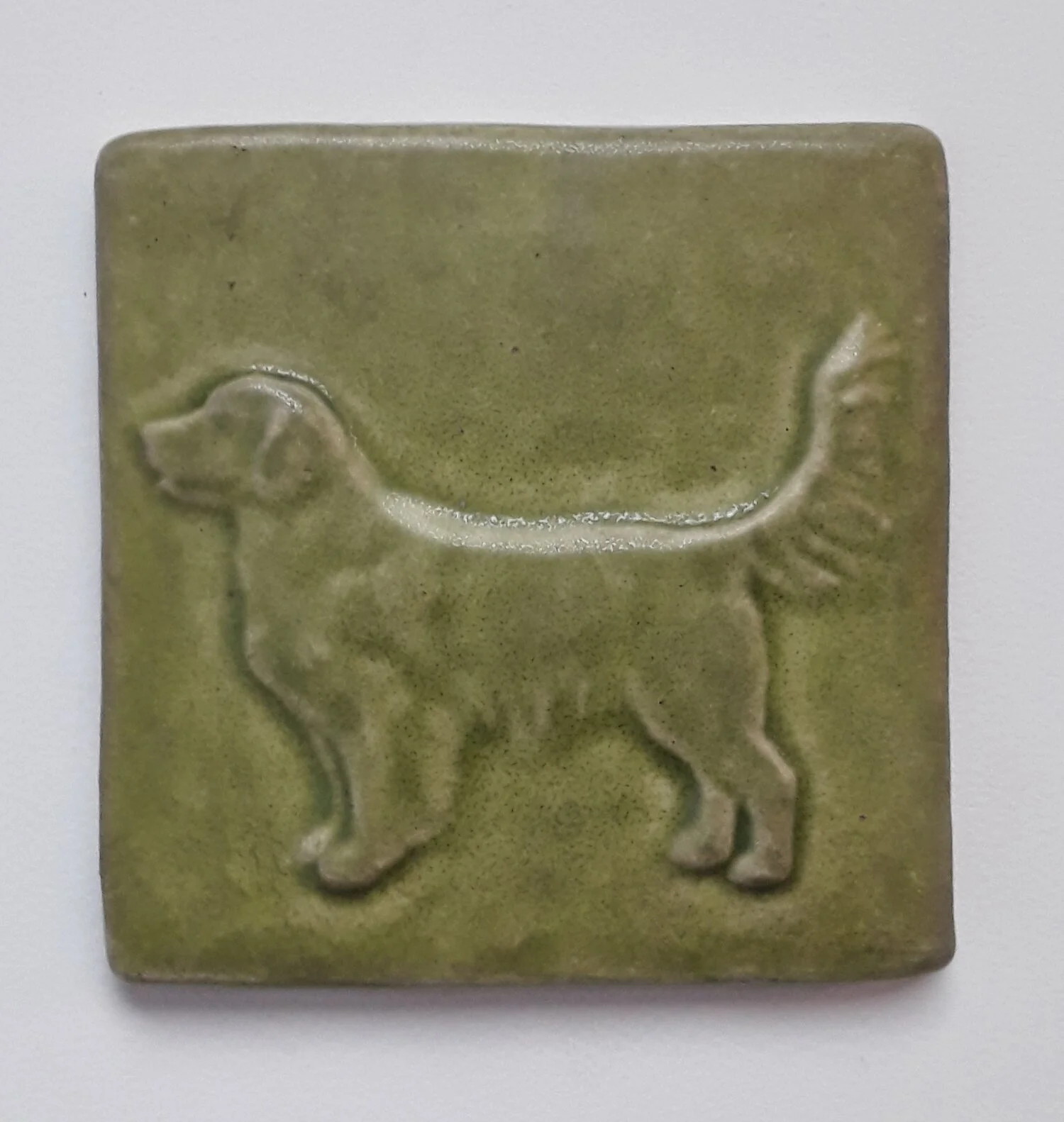 Golden Retriever Art Tile handmade in US - Michigan