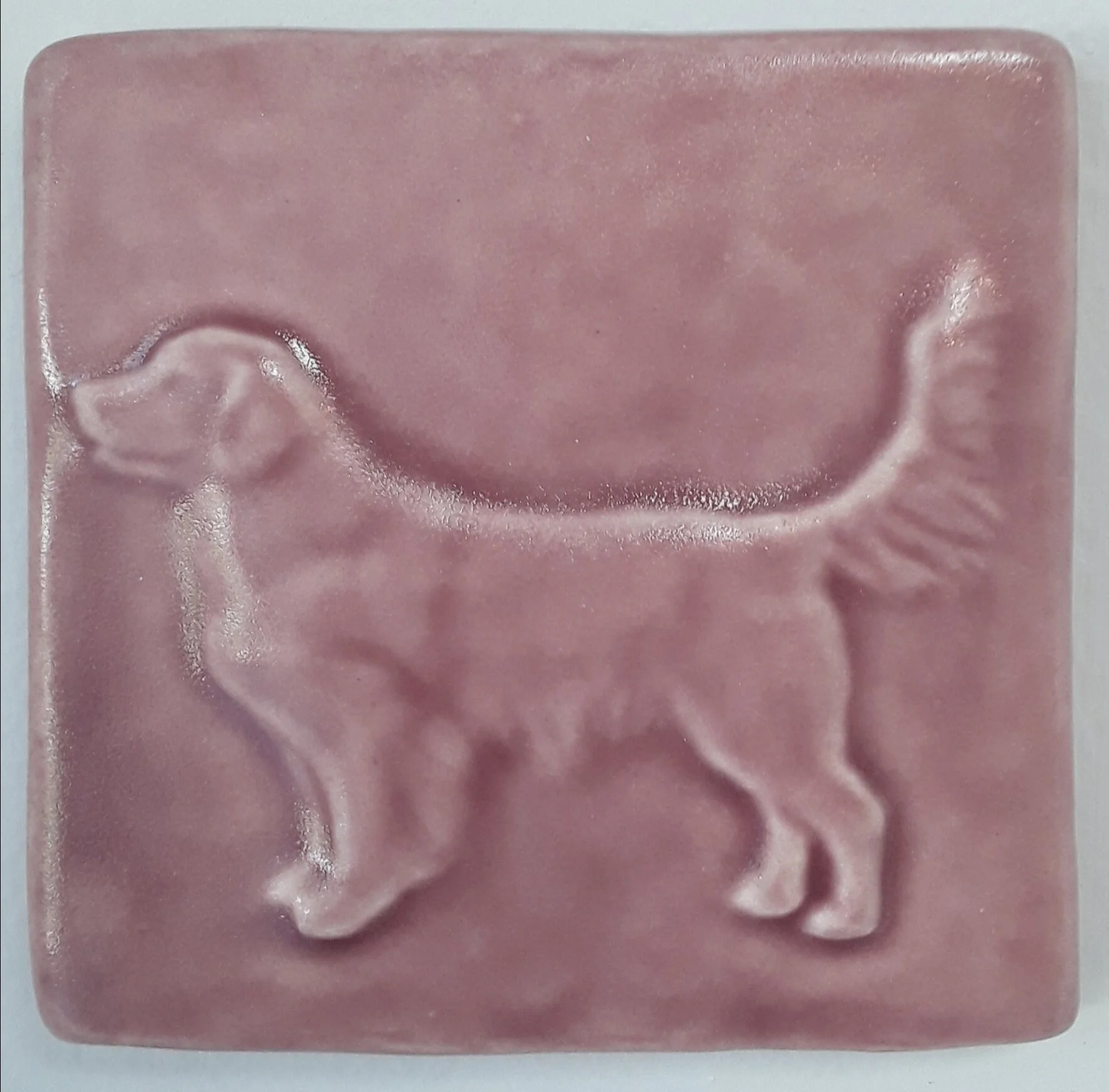 Golden Retriever Art Tile handmade in US - Michigan