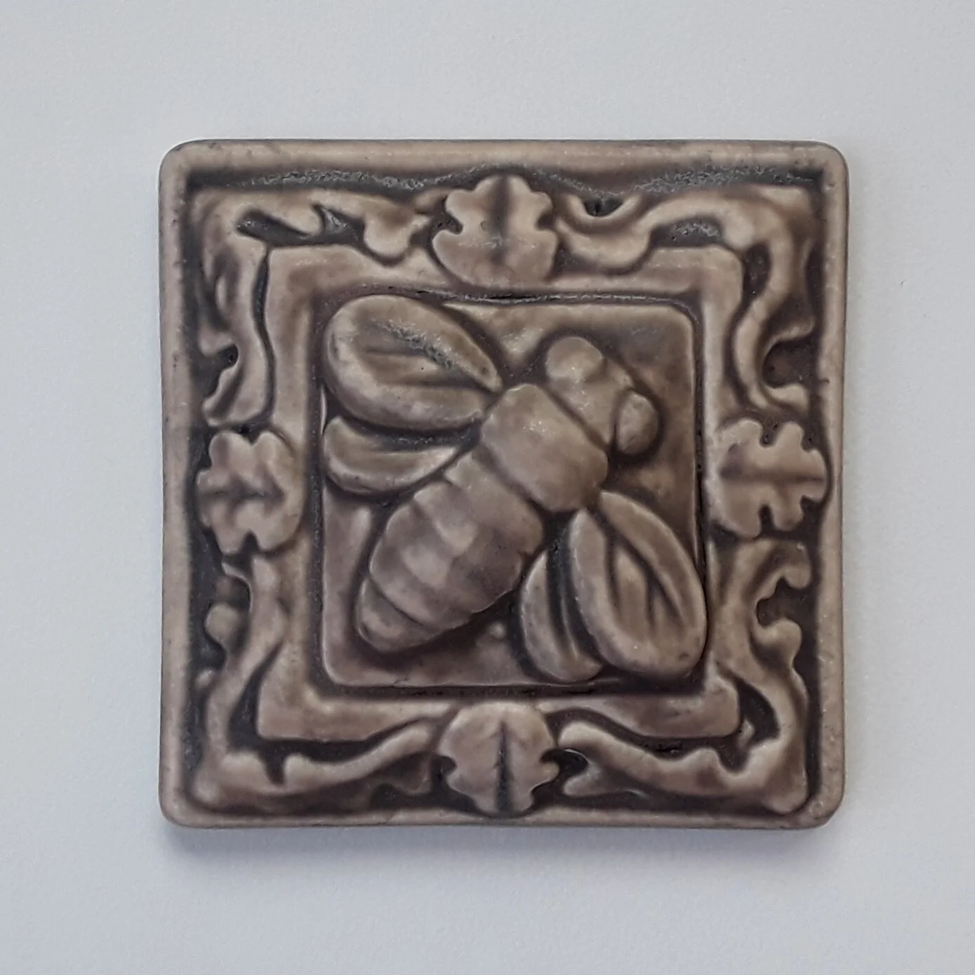 Bee Floral Art Tile 4x4