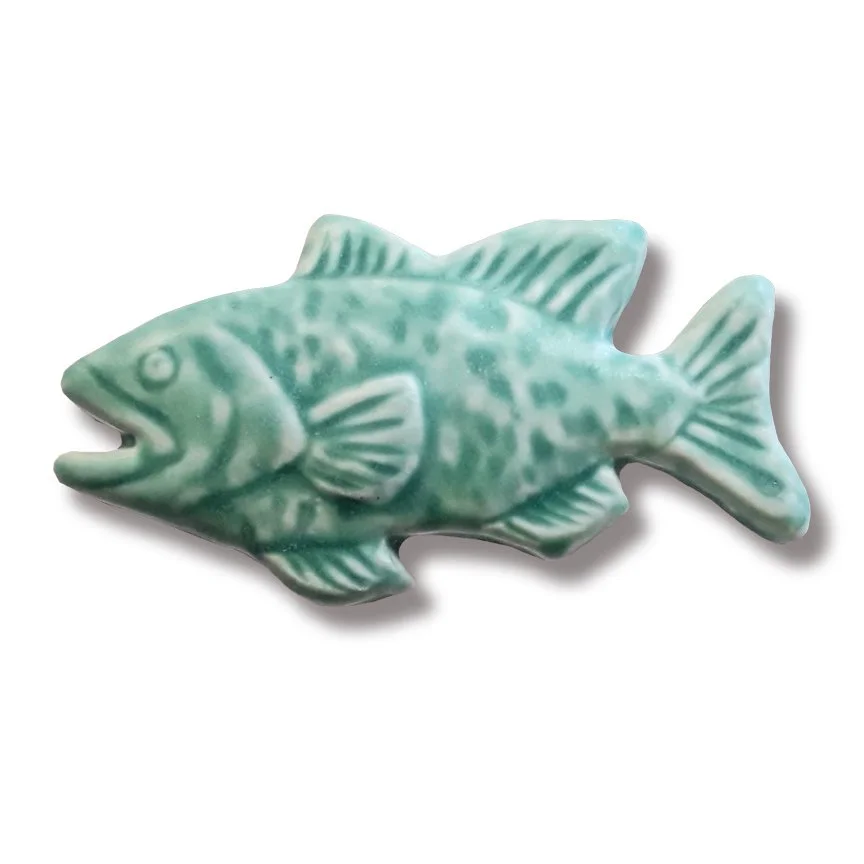 Bass Cut out Art Tile Bermuda Glaze
