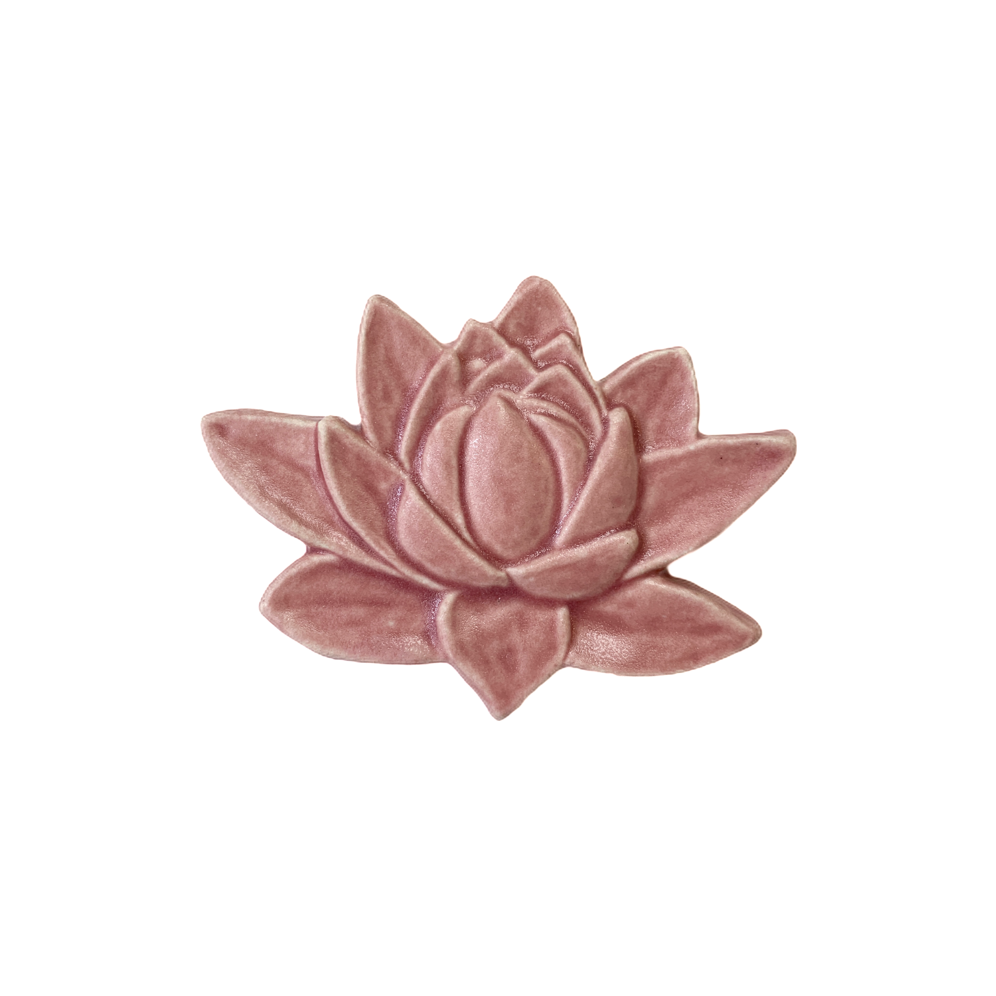 Lotus Art Tile Sweets Pink glaze by Whistling Frog Tile