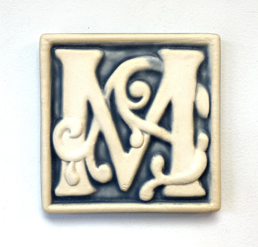 Letter M Alphabet Tile — Whistling Frog Tile Company