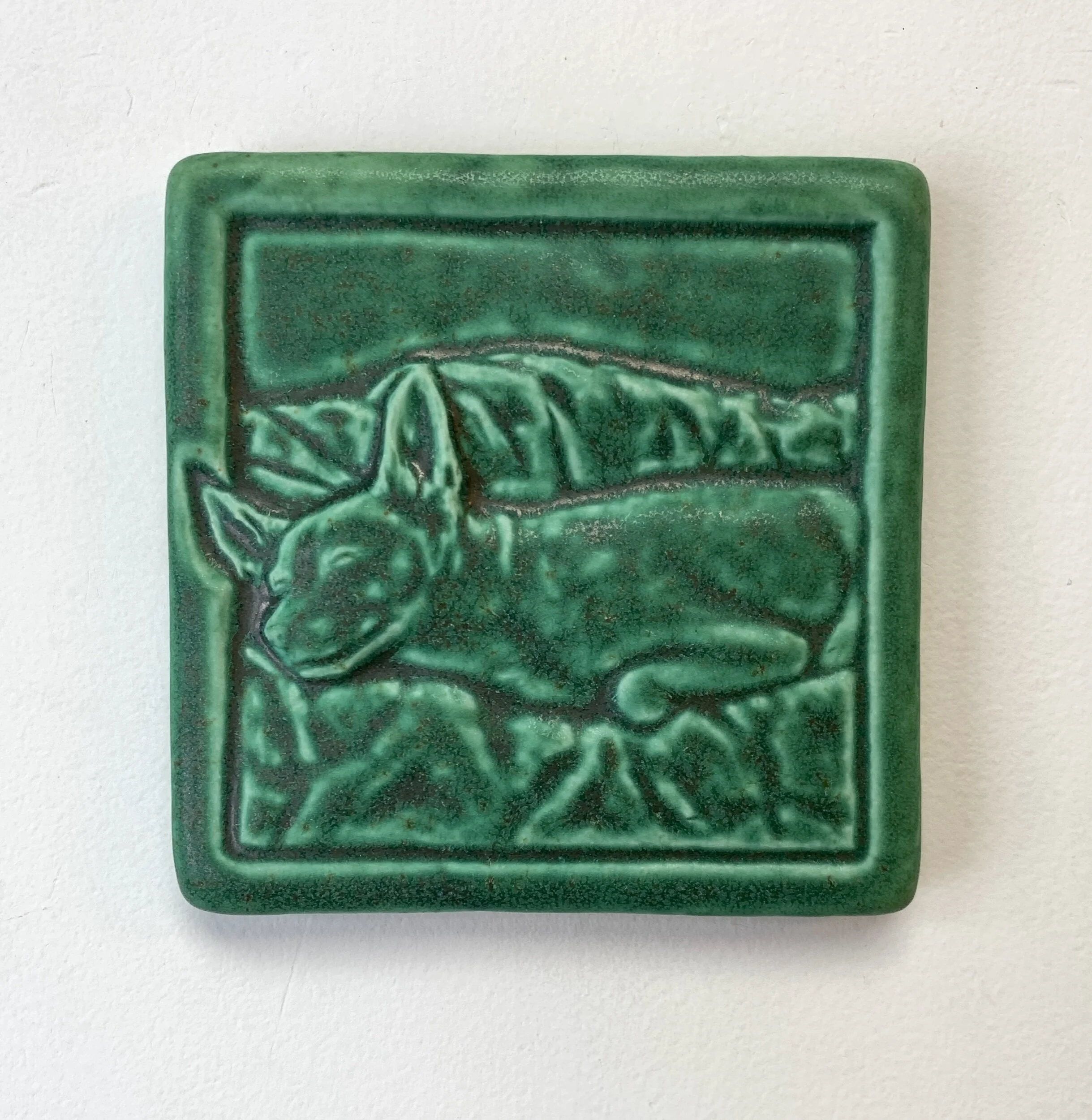 Sleeping Dog tile in Leaf Green tile