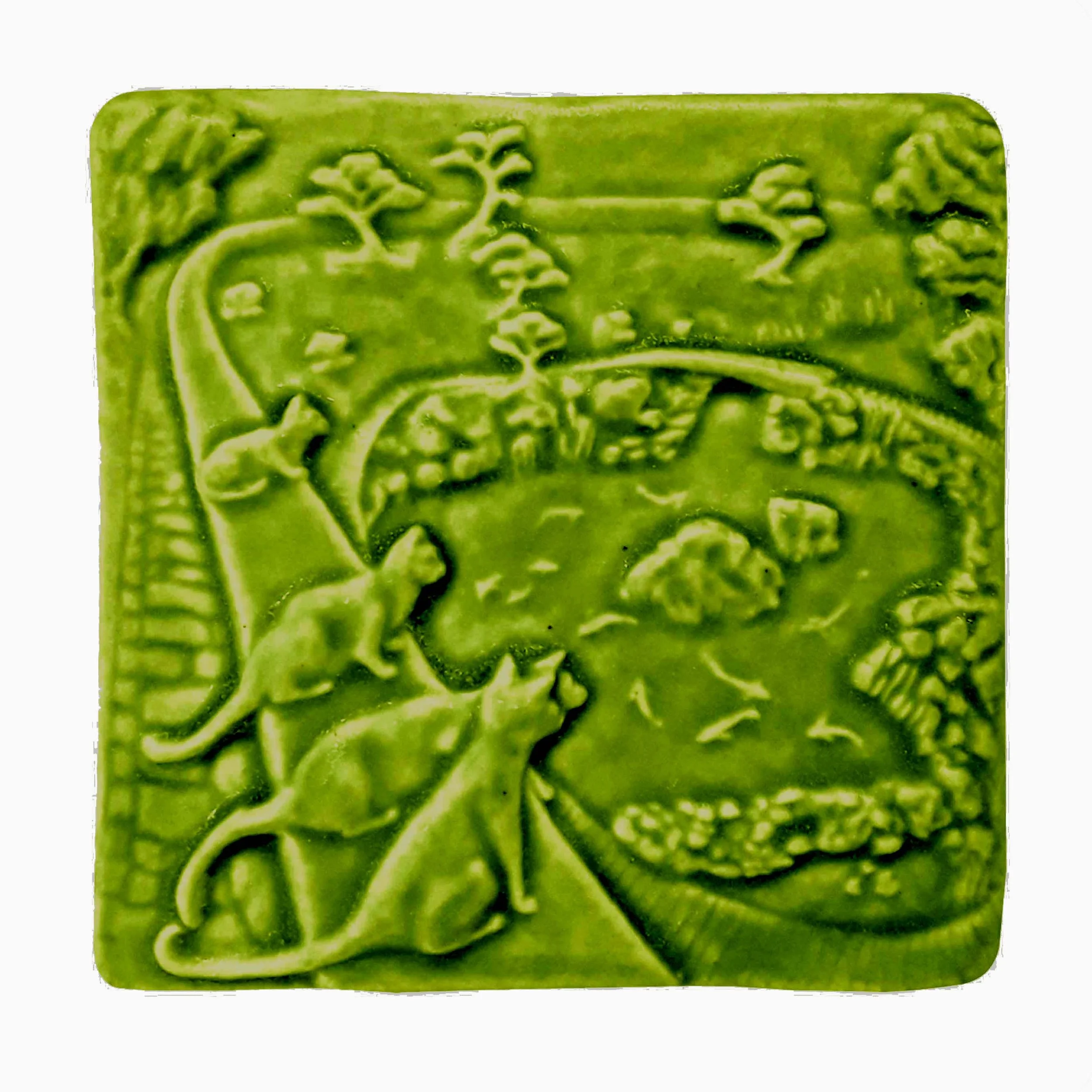 Cats and Koi Tile Trree Frog Glaze.jpg