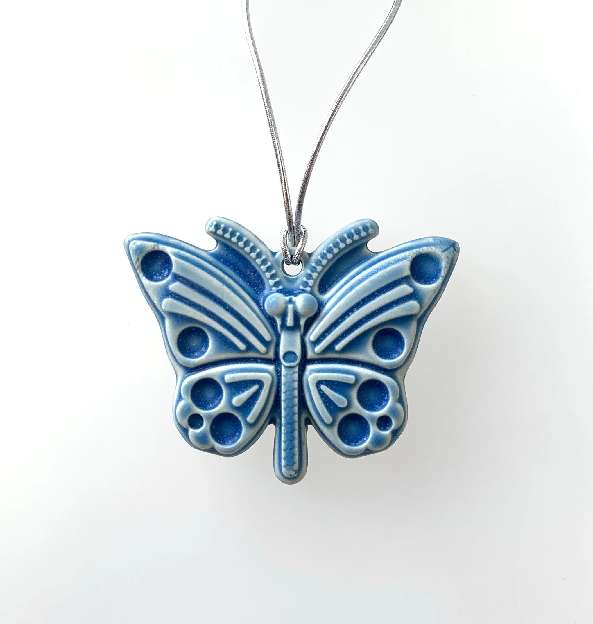Butterfly ornament in Freshwatere Blue glaze