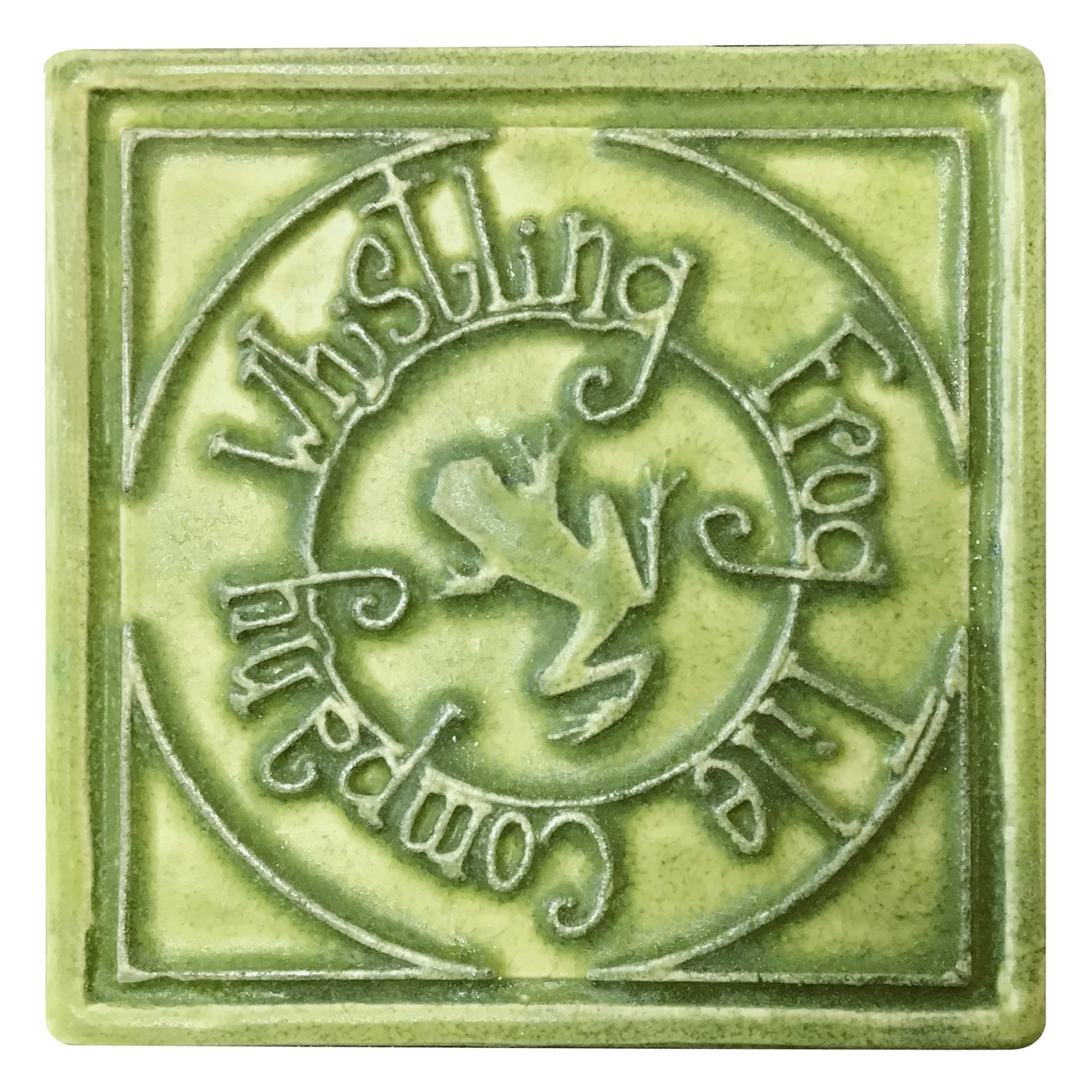 Tree Frog Green glaze by Whistling Frog Tile
