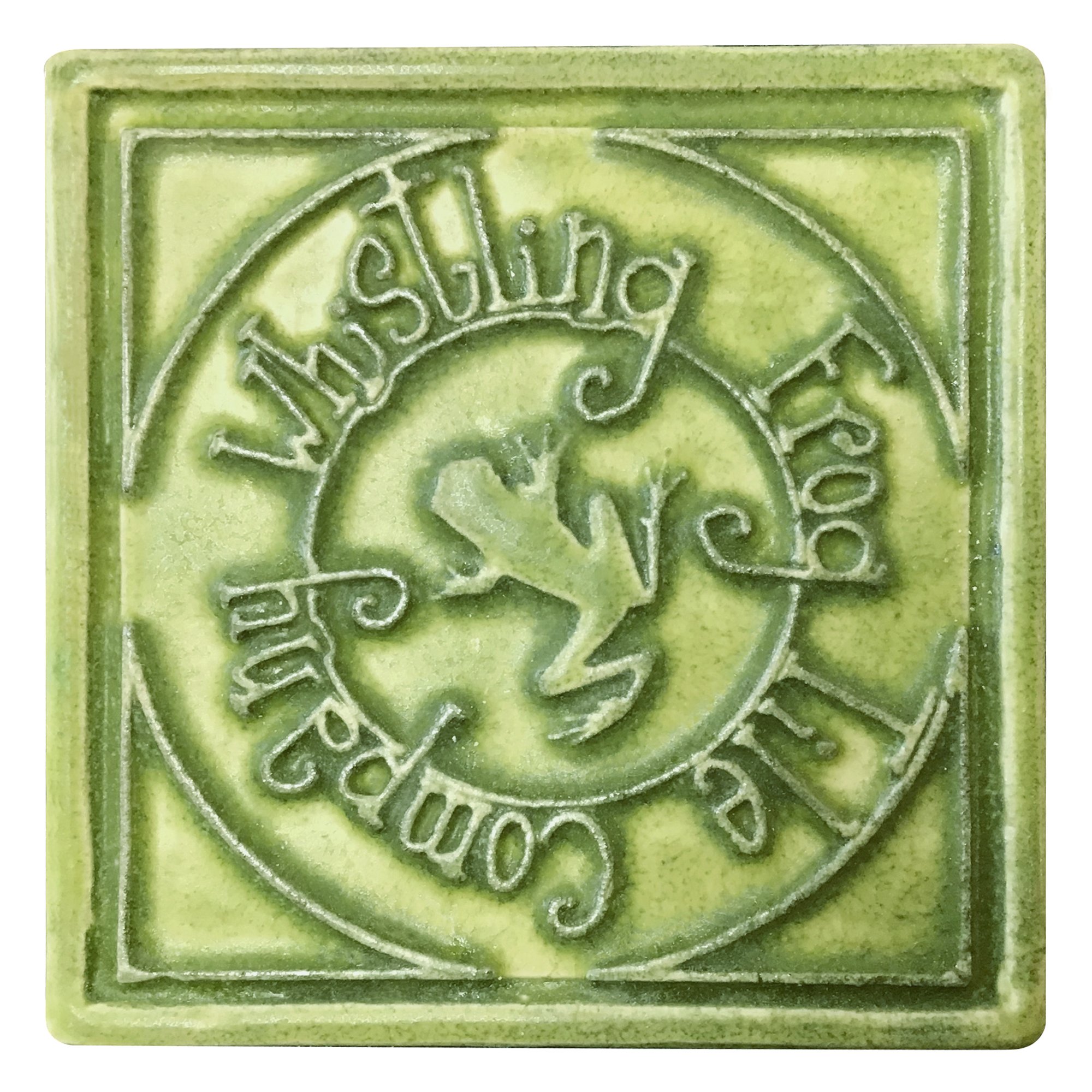 Tree Frog Green Glaze by Whistling Frog Tile made in michigan gift