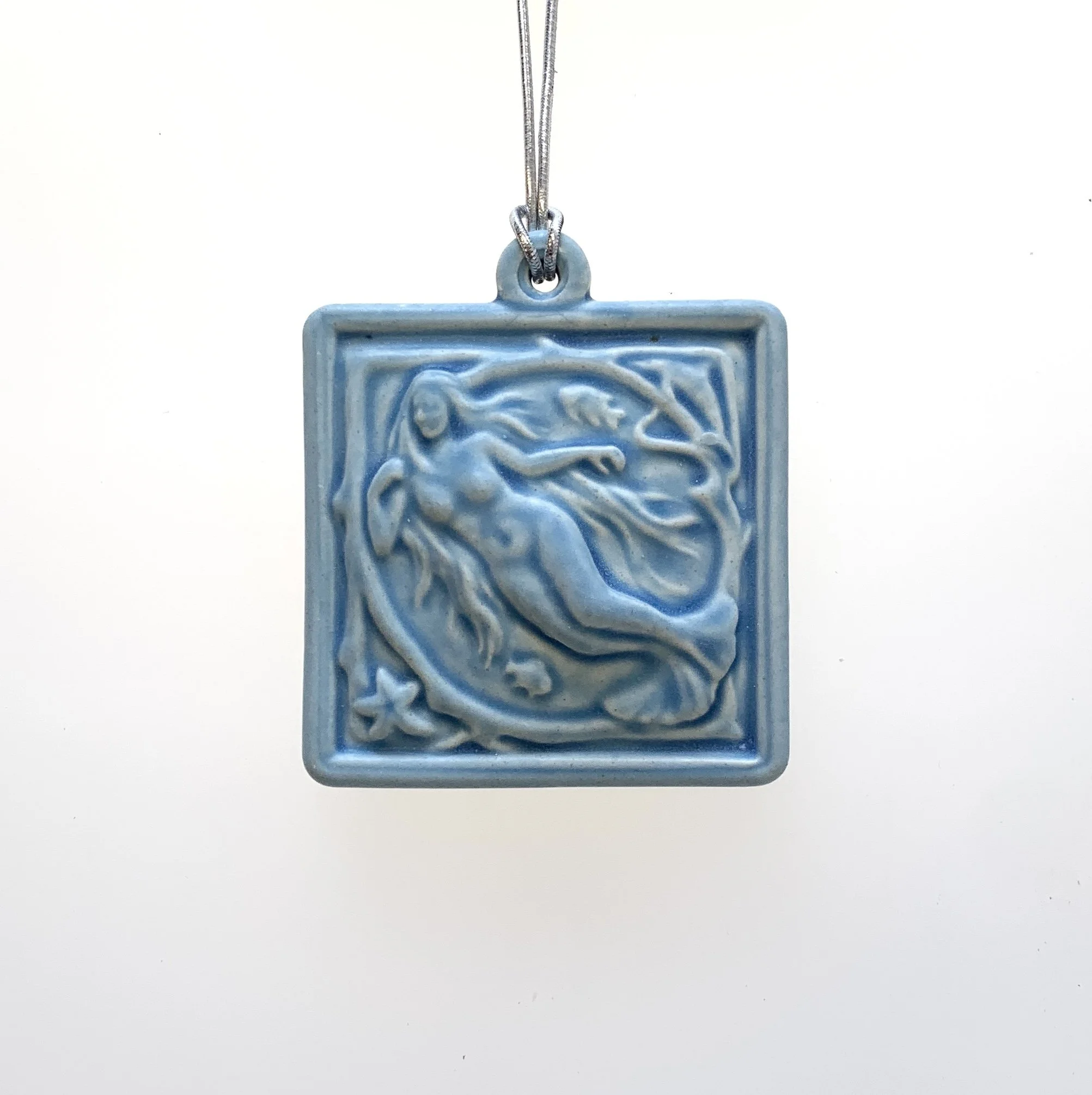 Mermaid art Mermaid ornament ocean vibe Freshwater Blue glaze