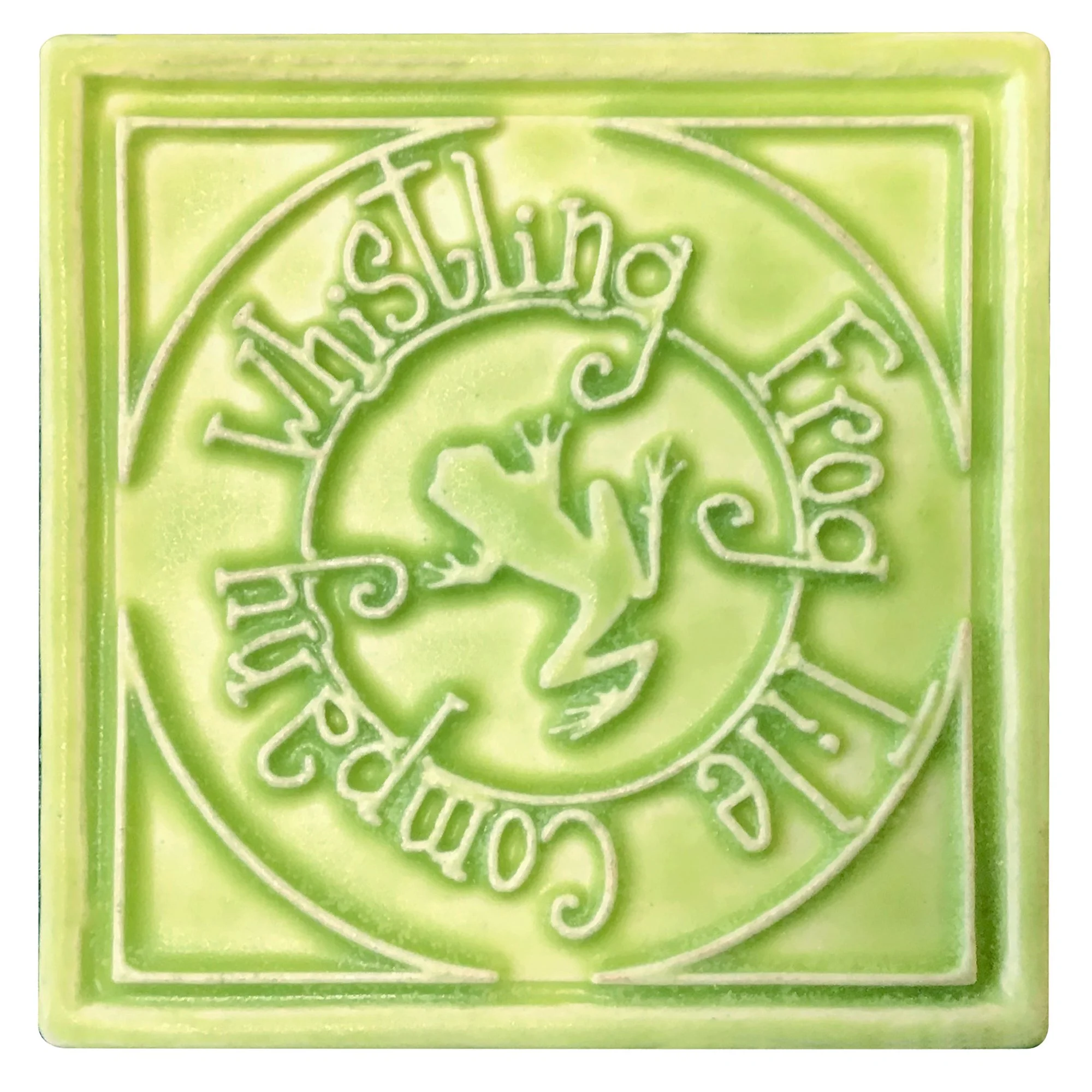 Chartreuse glaze by Whistling Frog Tile