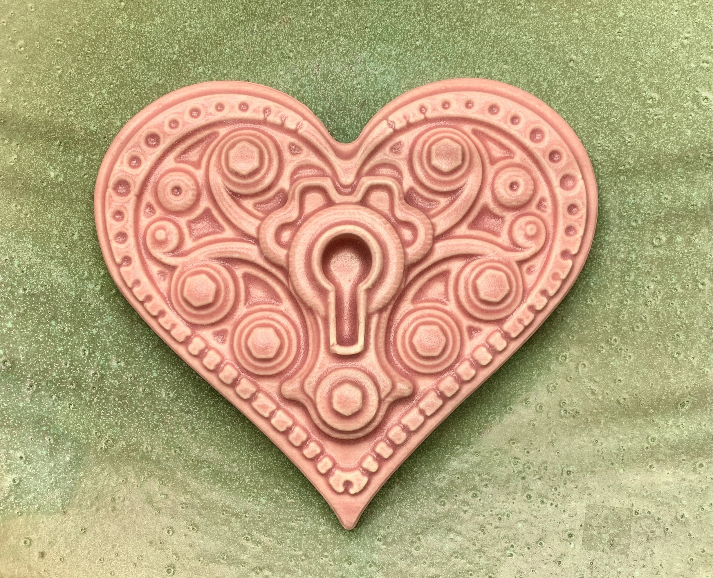Steampunk heart Keyhole Gear Heart Art Tile Heart art ceramic heart valentines day heart Michigan gift