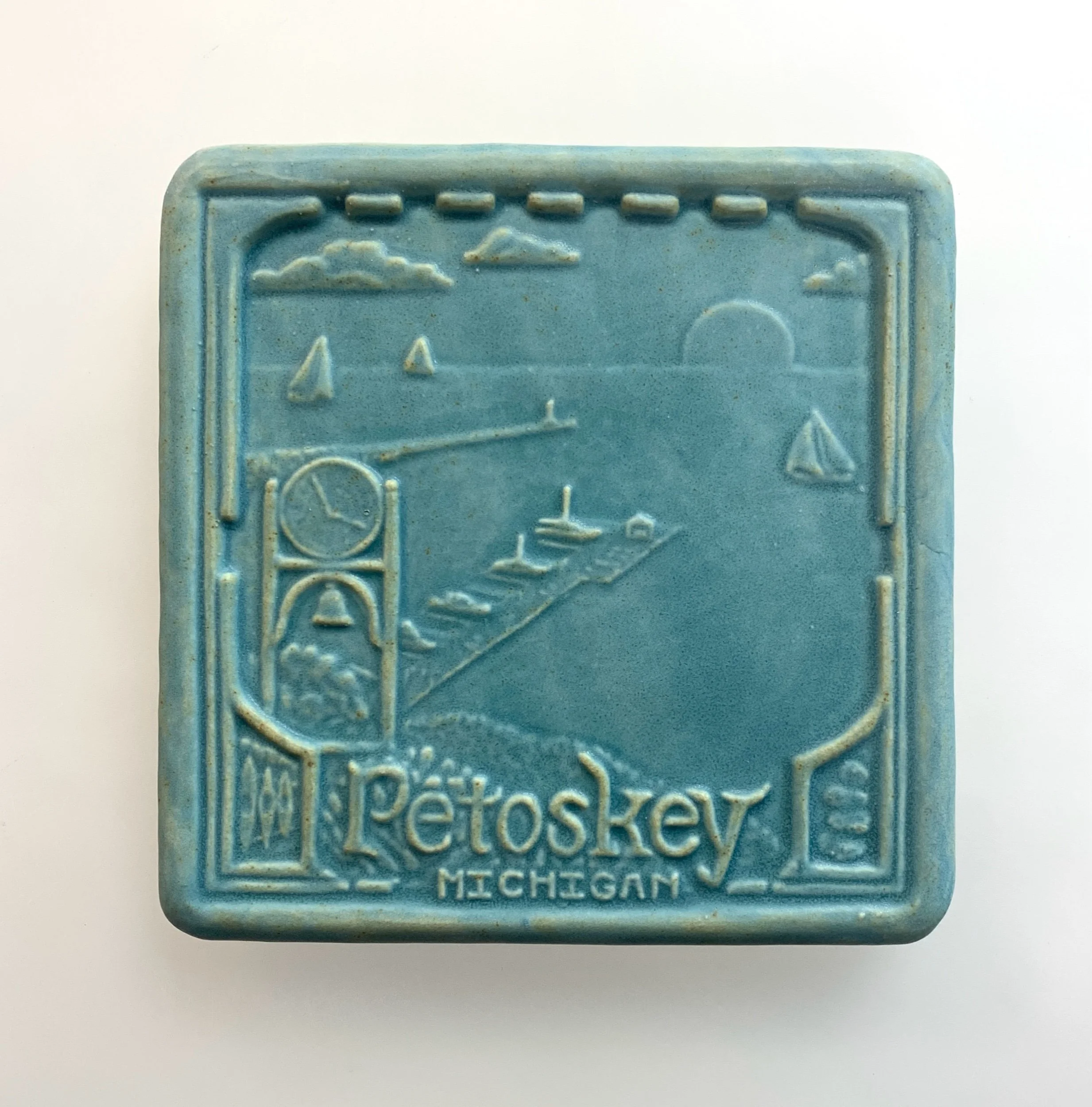 Petoskey tile for kitchen back splash. Michigan tile for fireplace surround. Floor tile made in Northern Michigan.