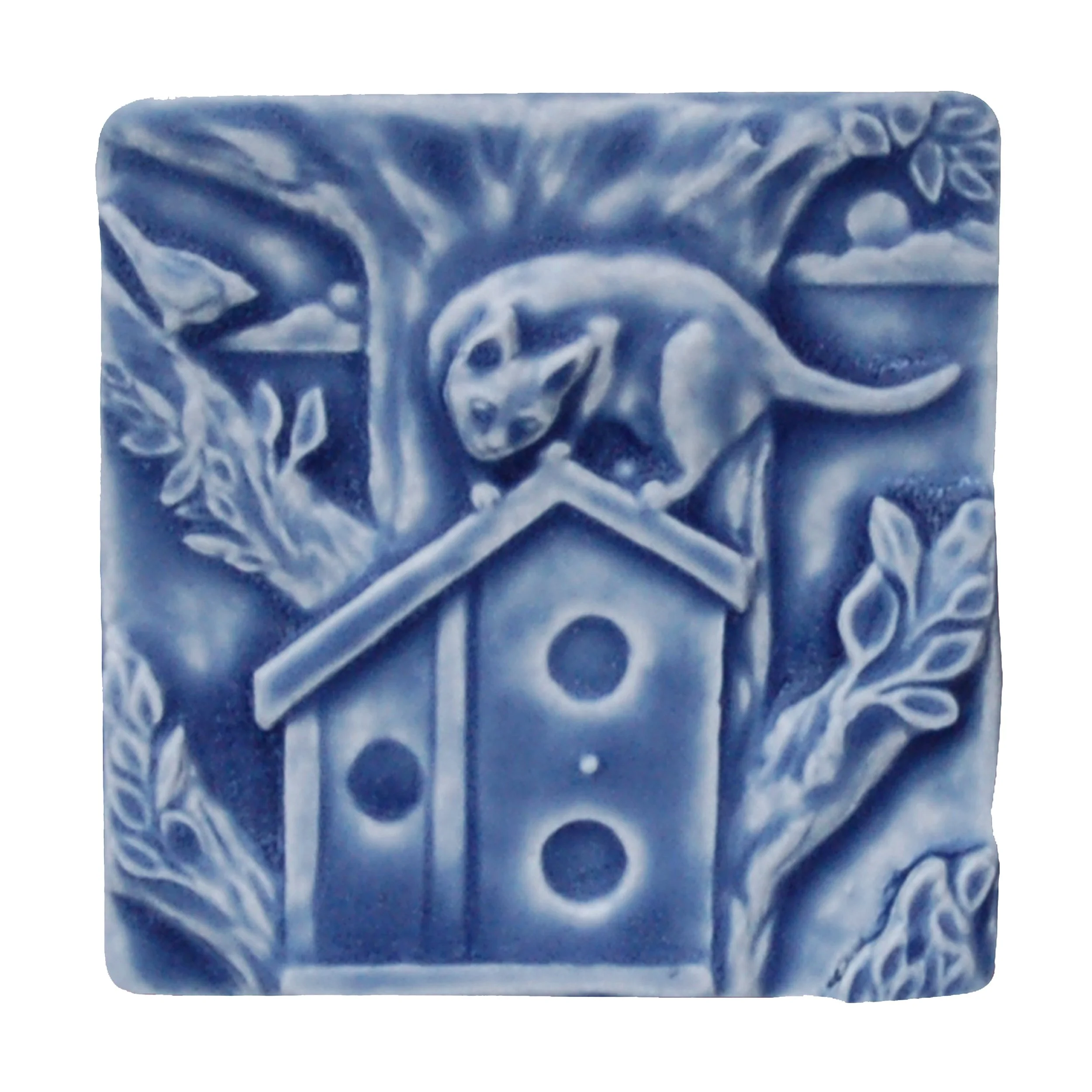 Cat on Birdhouse Tile Freshwater  blue.jpg