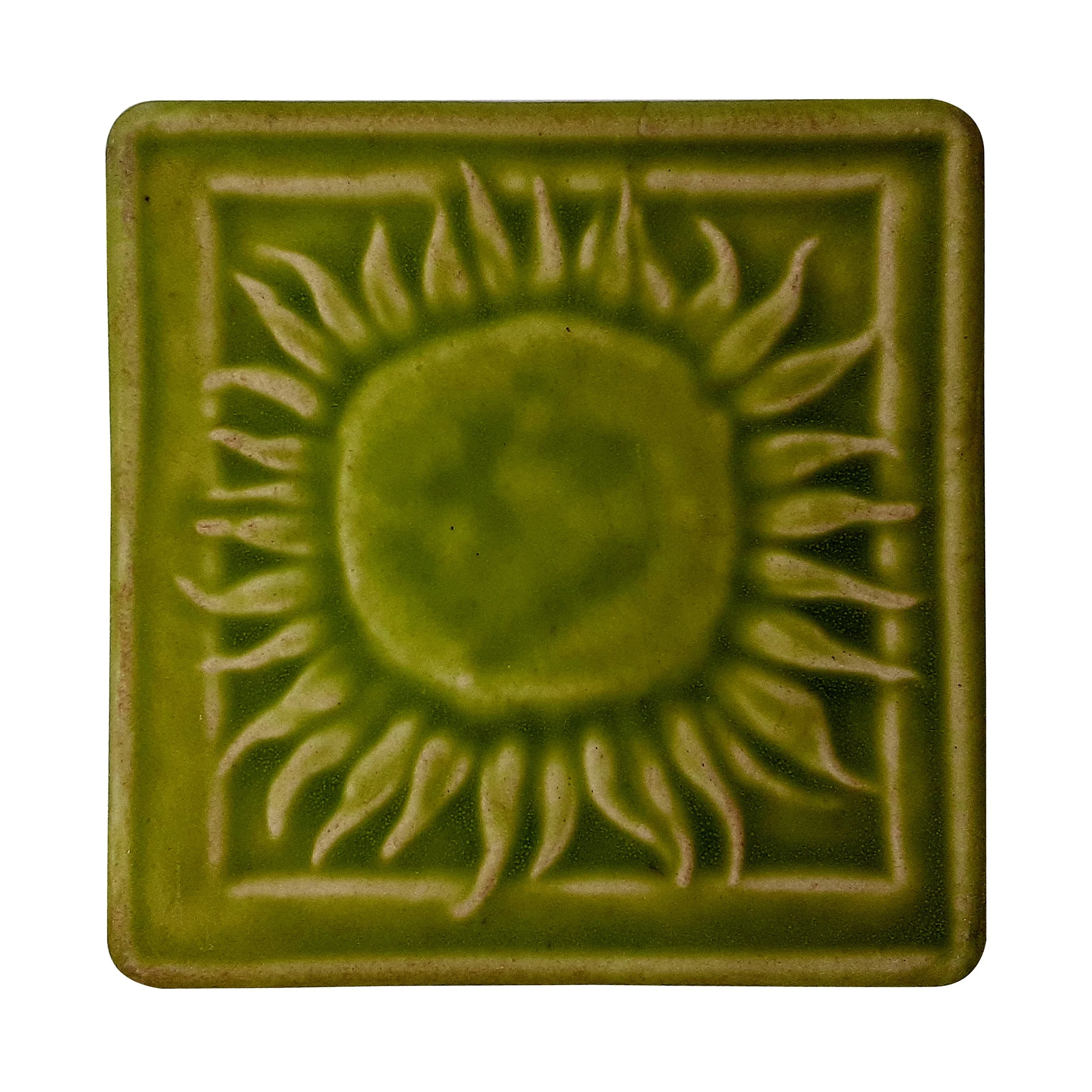 SunflowerTileTreeFrogGreenGlaze.jpg