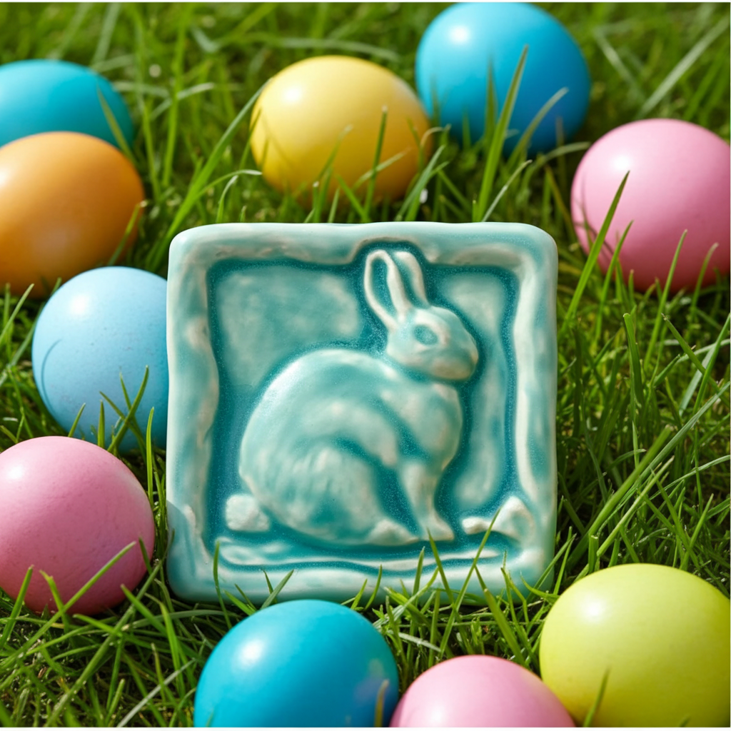 Rabbit 4x4 Bermuda glaze in grass with eggs ai.png