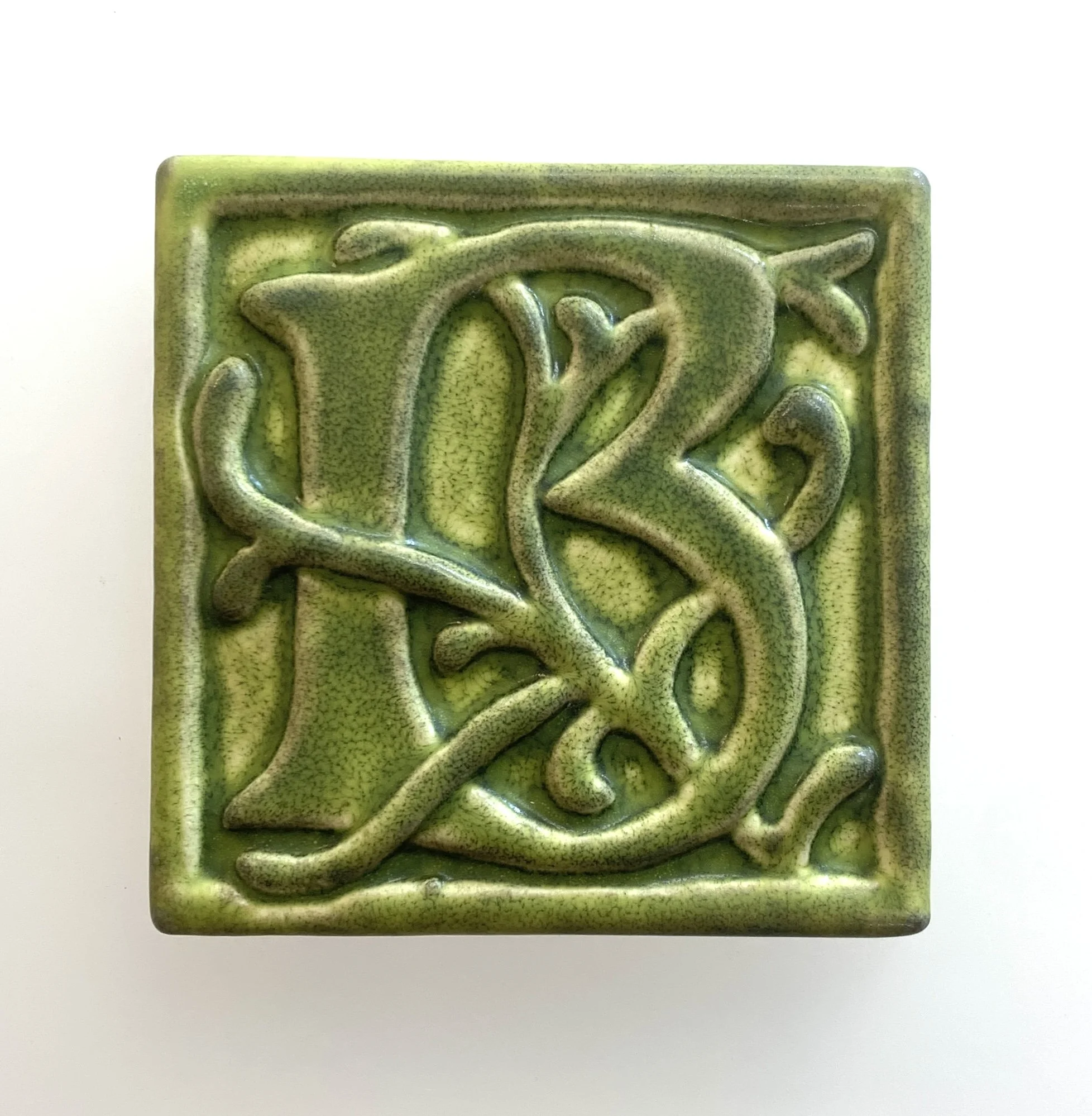 Handmade 4x4 porcelain Letter B Alphabet Art Tile, personalized initial gift, ceramic monogram accent for kitchen backsplash installation, unique wall decor.