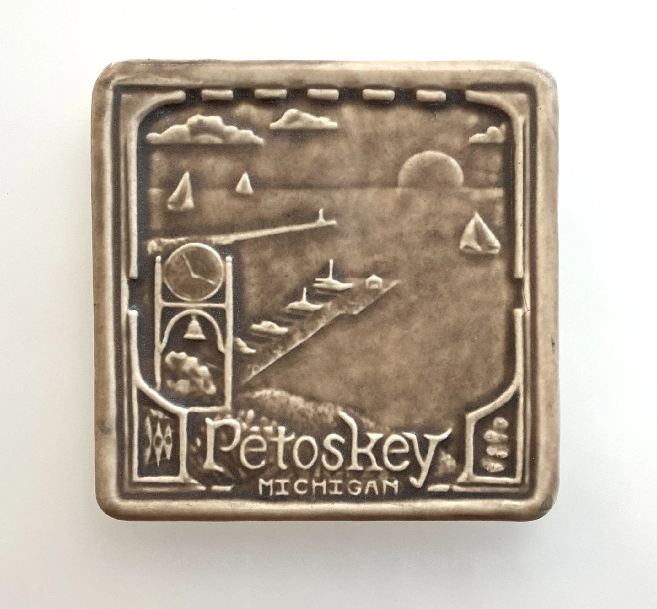 Petoskey tile for kitchen back splash. Michigan tile for fireplace surround. Floor tile made in Northern Michigan.
