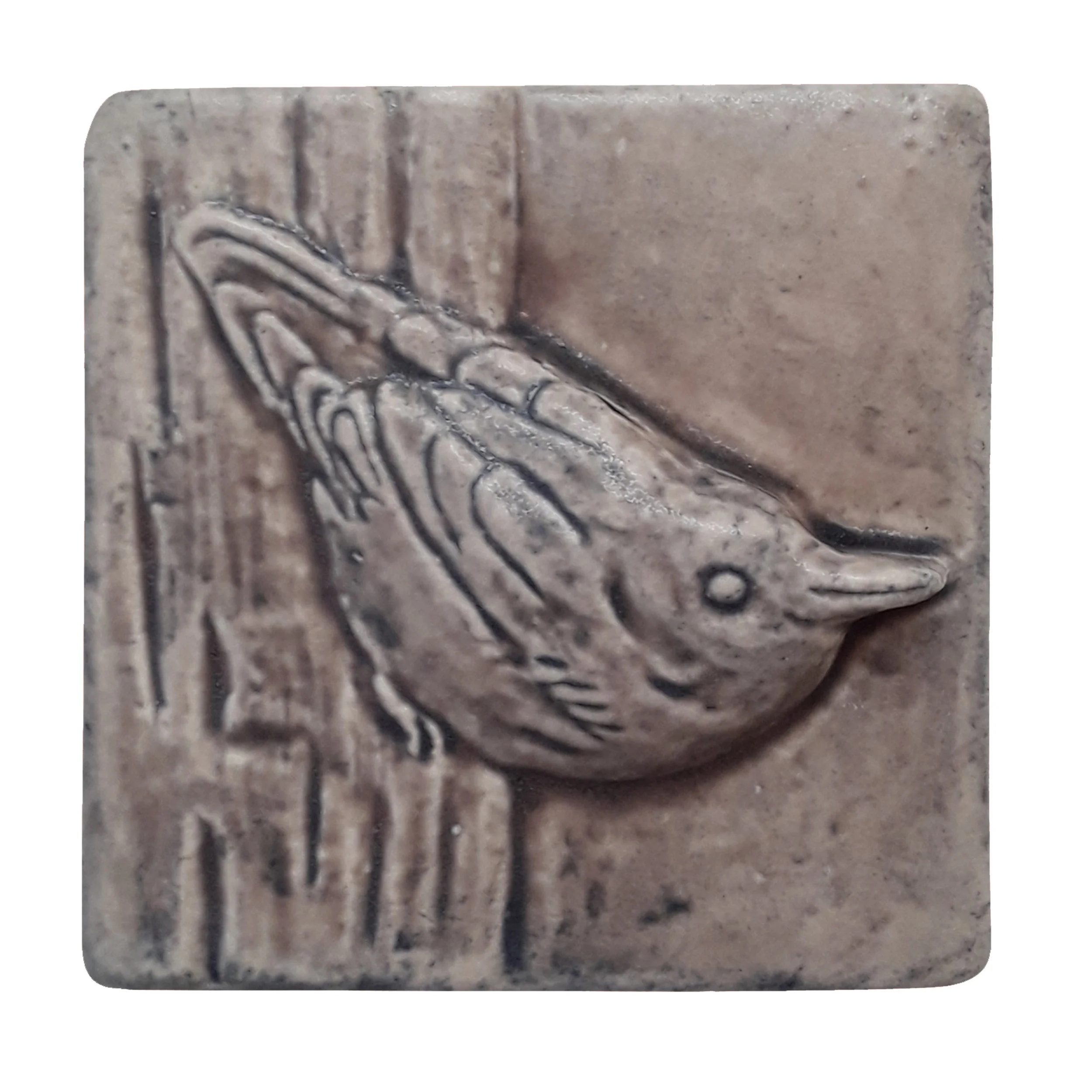 Nuthatch Art Tile_Sepia GLaze.jpg