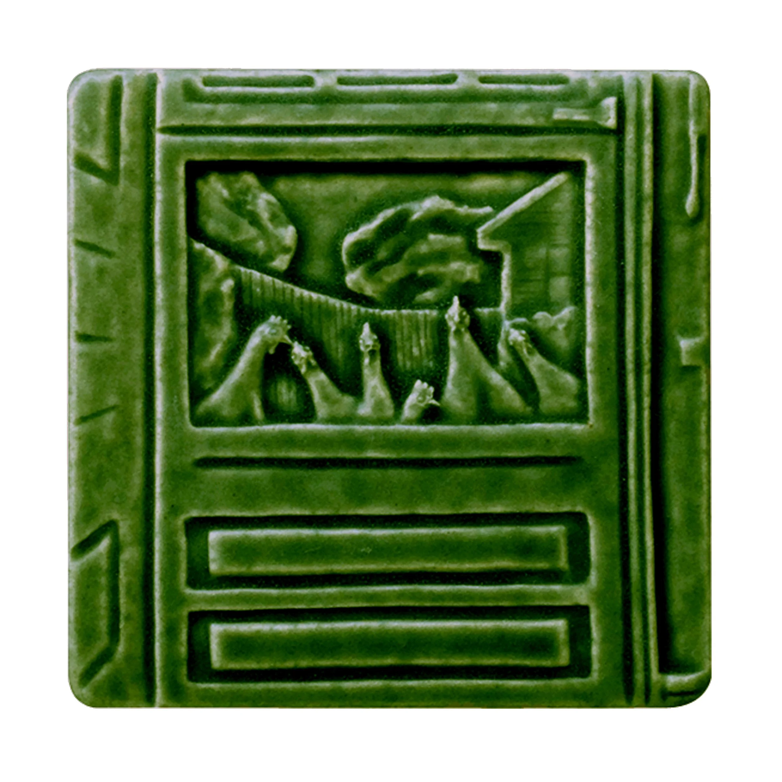 Chickens at the Door Leaf Green.jpg