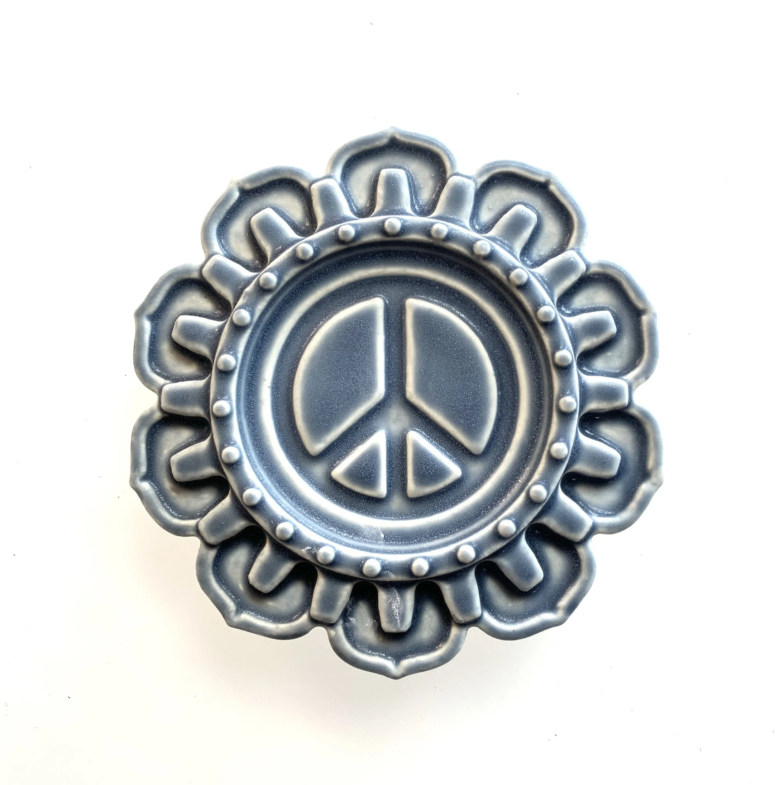 Peace sign Tile  Made in Michigan, original design by Rick Pruckler handmade by us in our Torch Lake Studio!