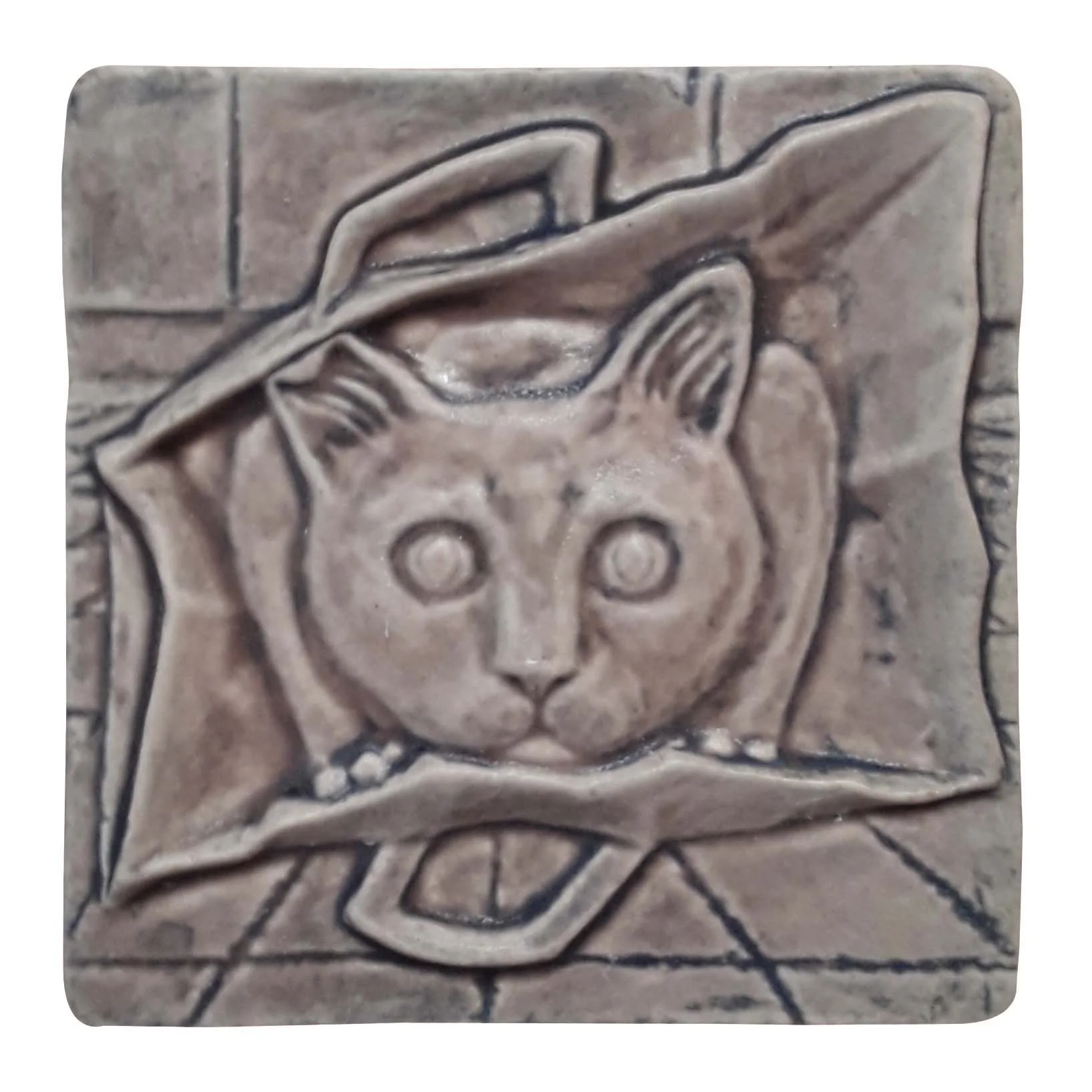 Cat In Bag Art Tile_Sepia Glaze.jpg