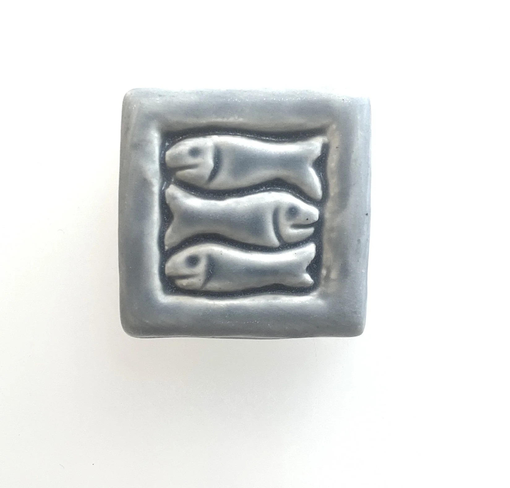 Fish tile, ceramic 2x2 fish tile, best fish tile, handmade tile, whistling frog tile, northern Michigan tile