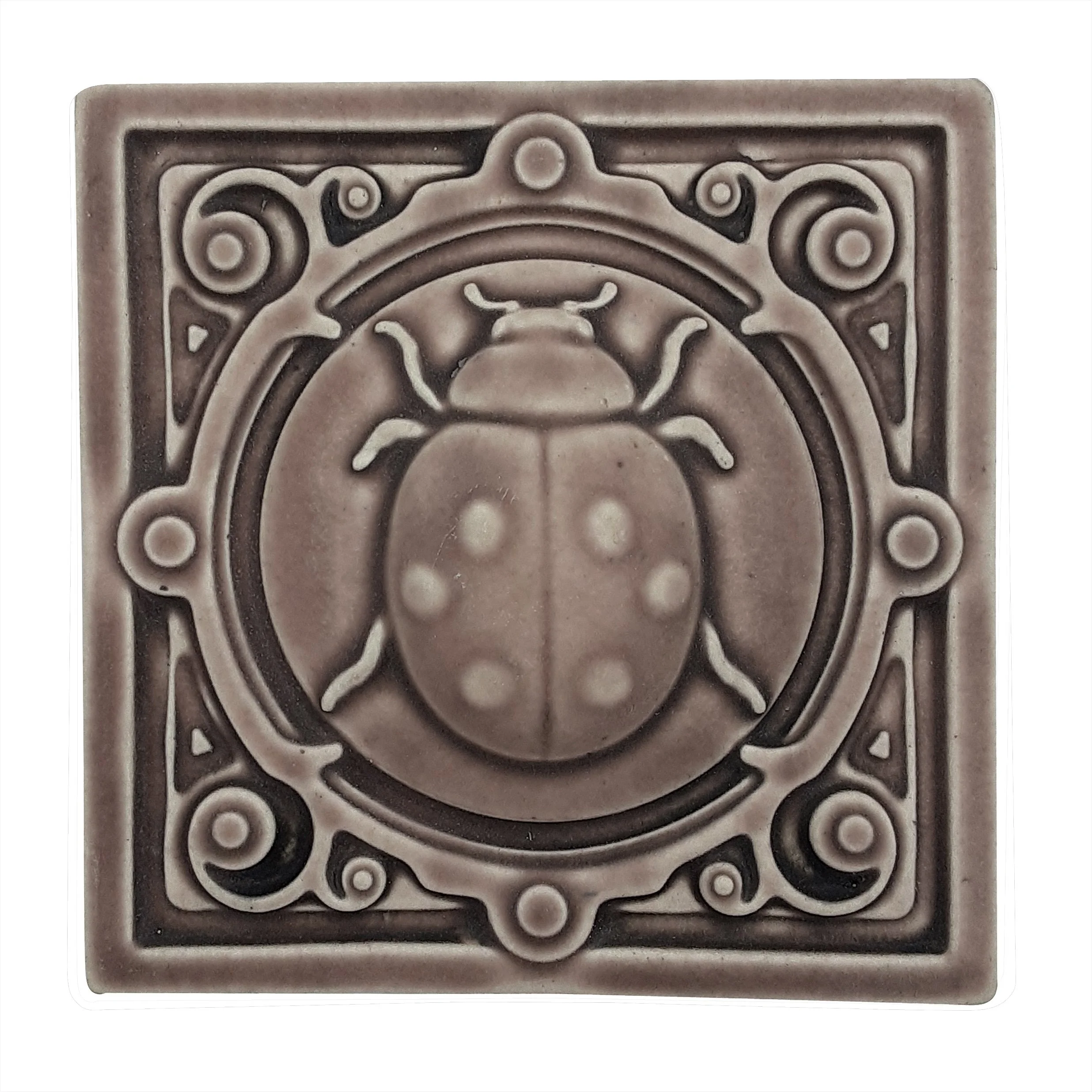 Nouveau Ladybug Tile Sepia Glaze.jpg