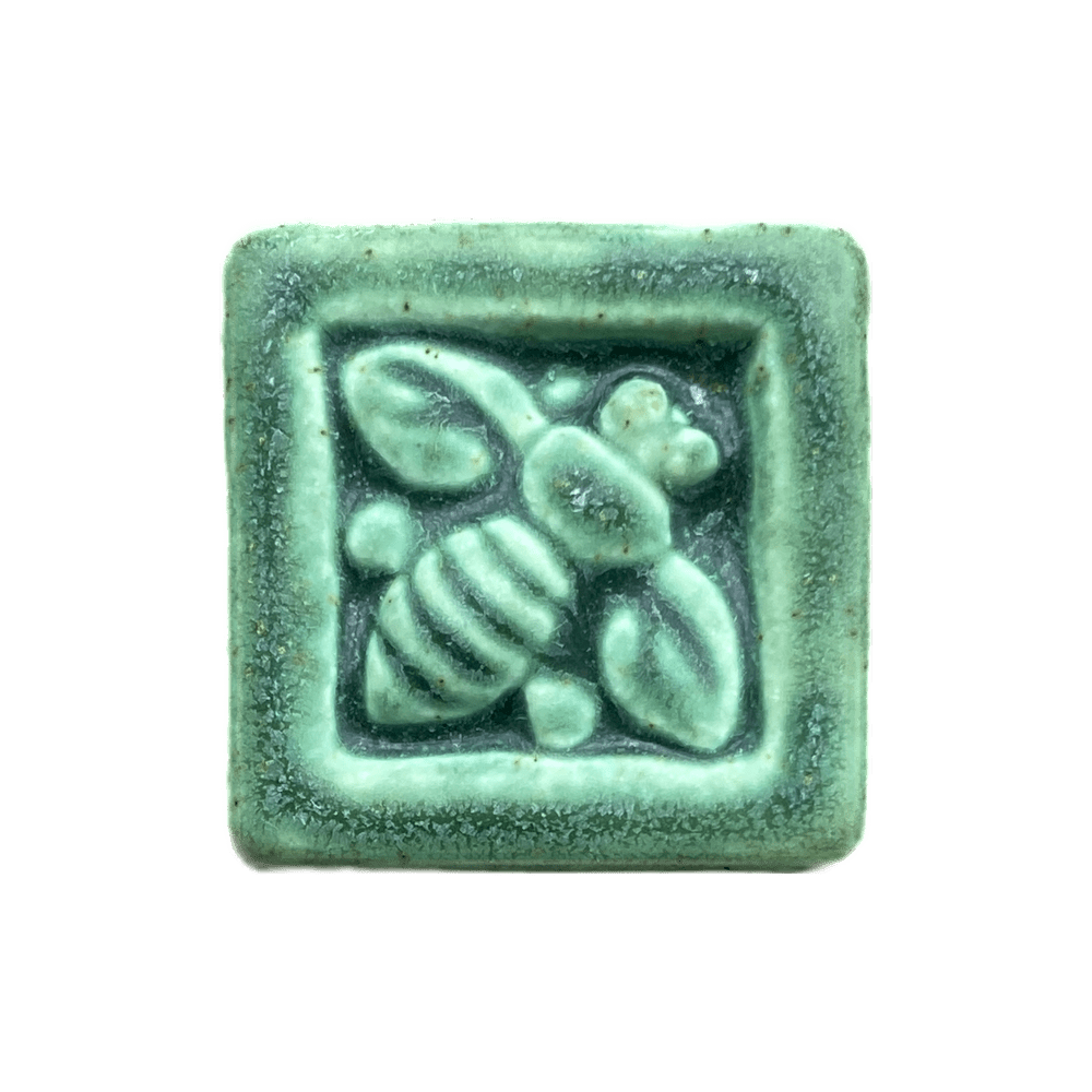 ceramic bee tile 2x2 inches — Whistling Frog Tile Company