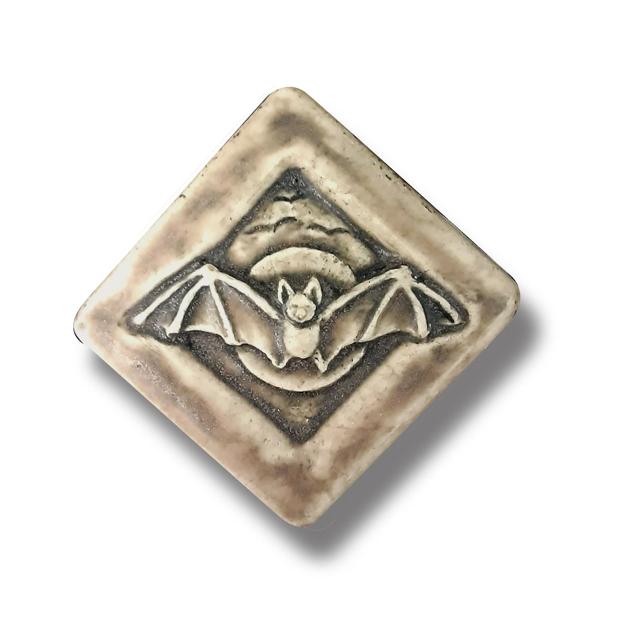 Bat tile, ceramic tile, ceramic bat, handmade tile, northern Michigan tile, craftsman style tile