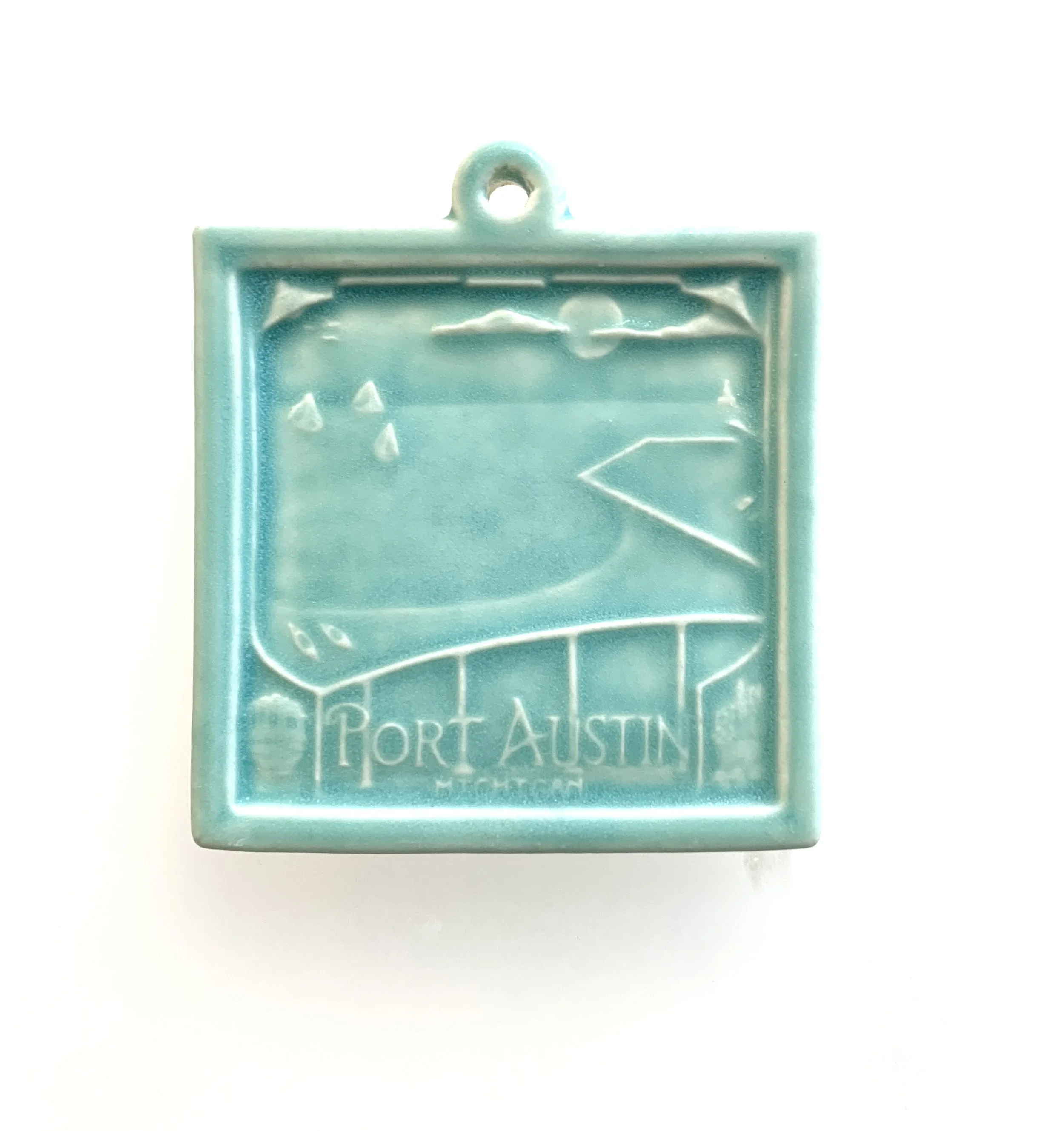 Port Austin Ornament in Bermuda Green Glaze