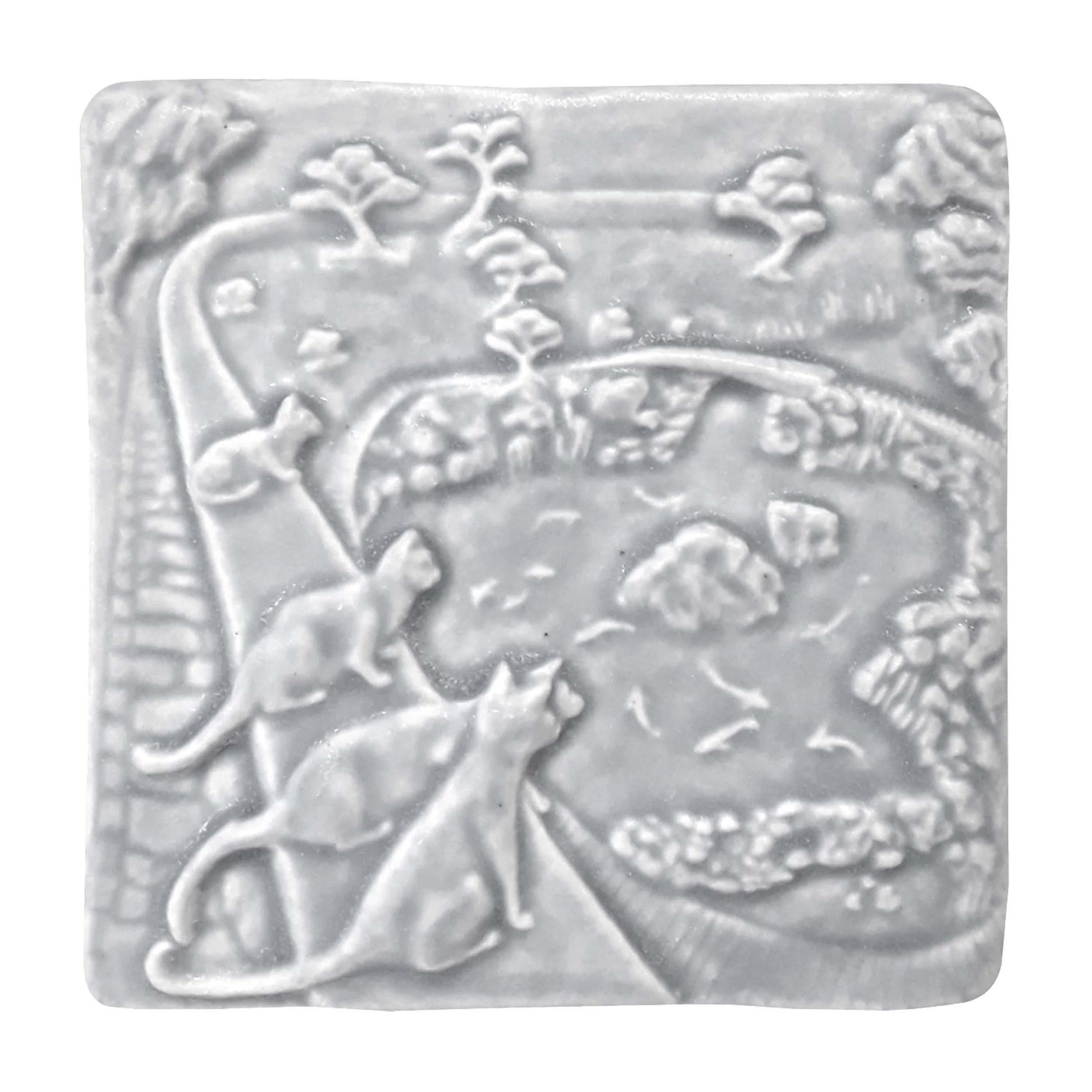 Cats and Koi Tile Smoky Blue Glaze.jpg