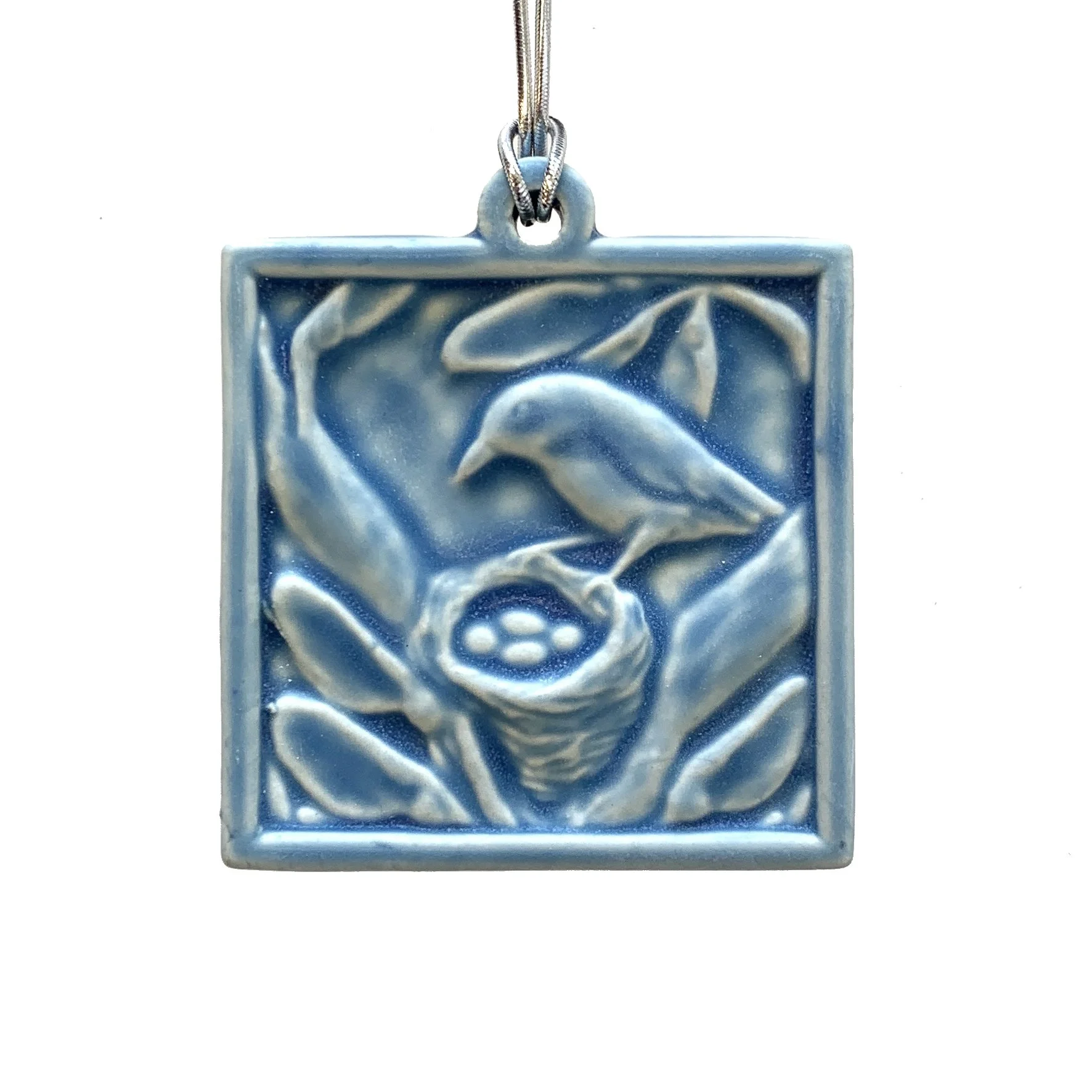 Bird at nest ornament Freshwater blue.JPG