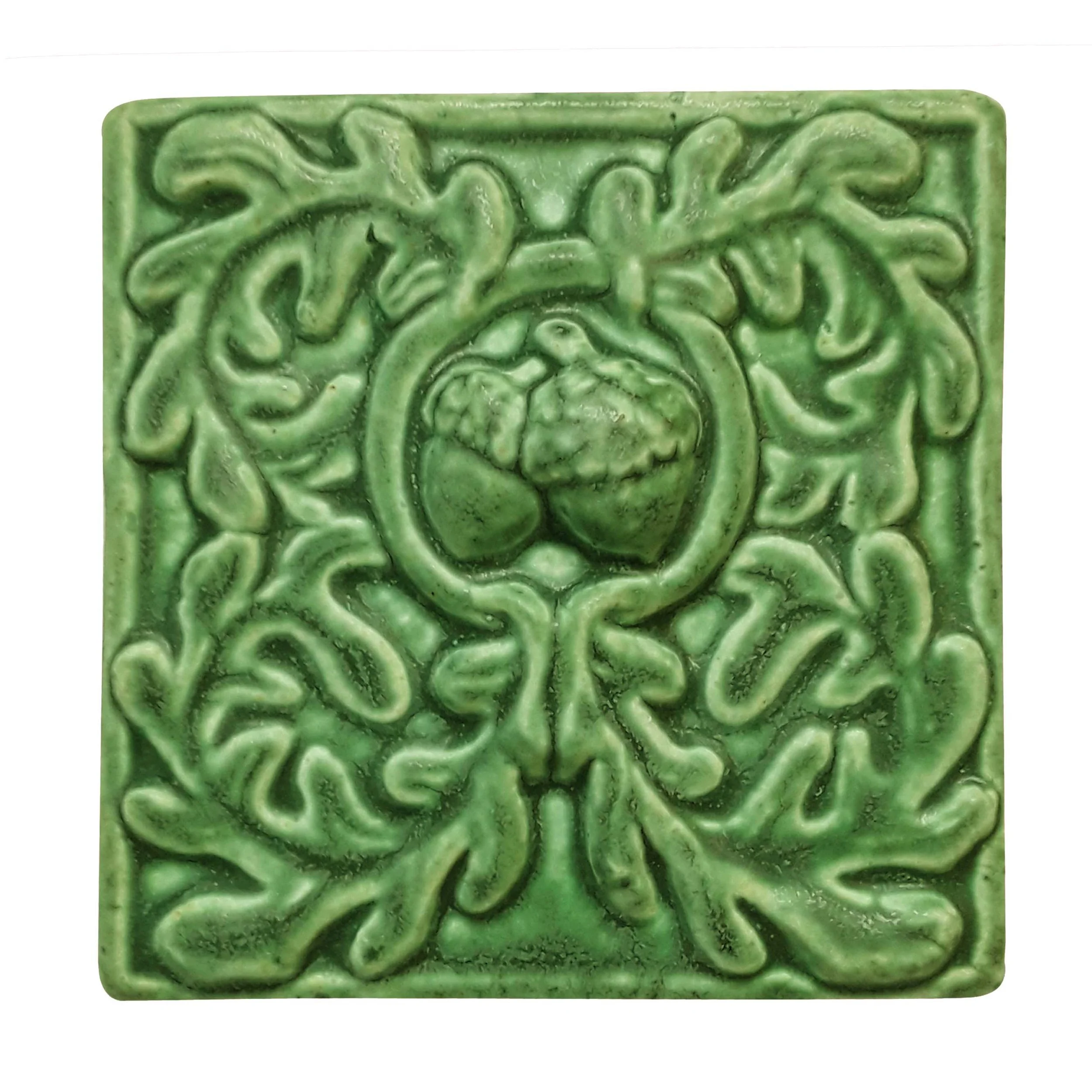 Acorn Floral Art Tile_Leaf Green.jpg