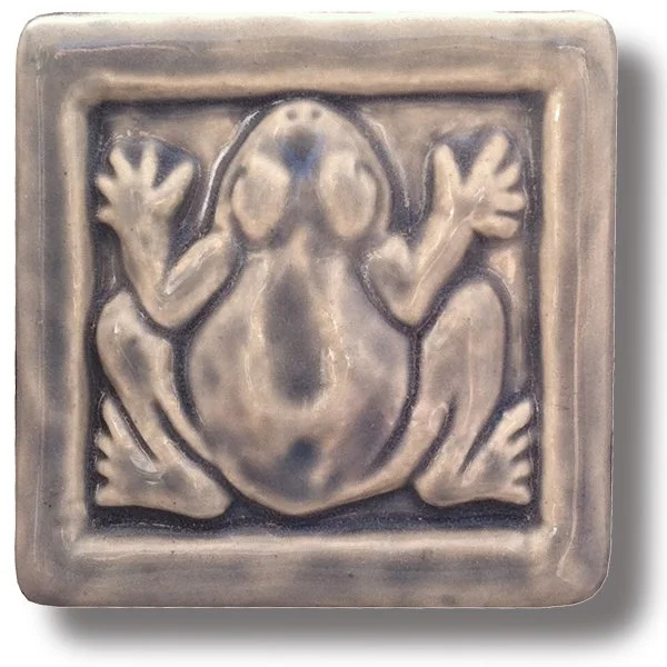 Frog tile 4x4 inch ceramic tile backsplash tile kitchen tile floor tile fireplace tile cottage tile craftsman tile arts and crafts tile northern Michigan tile