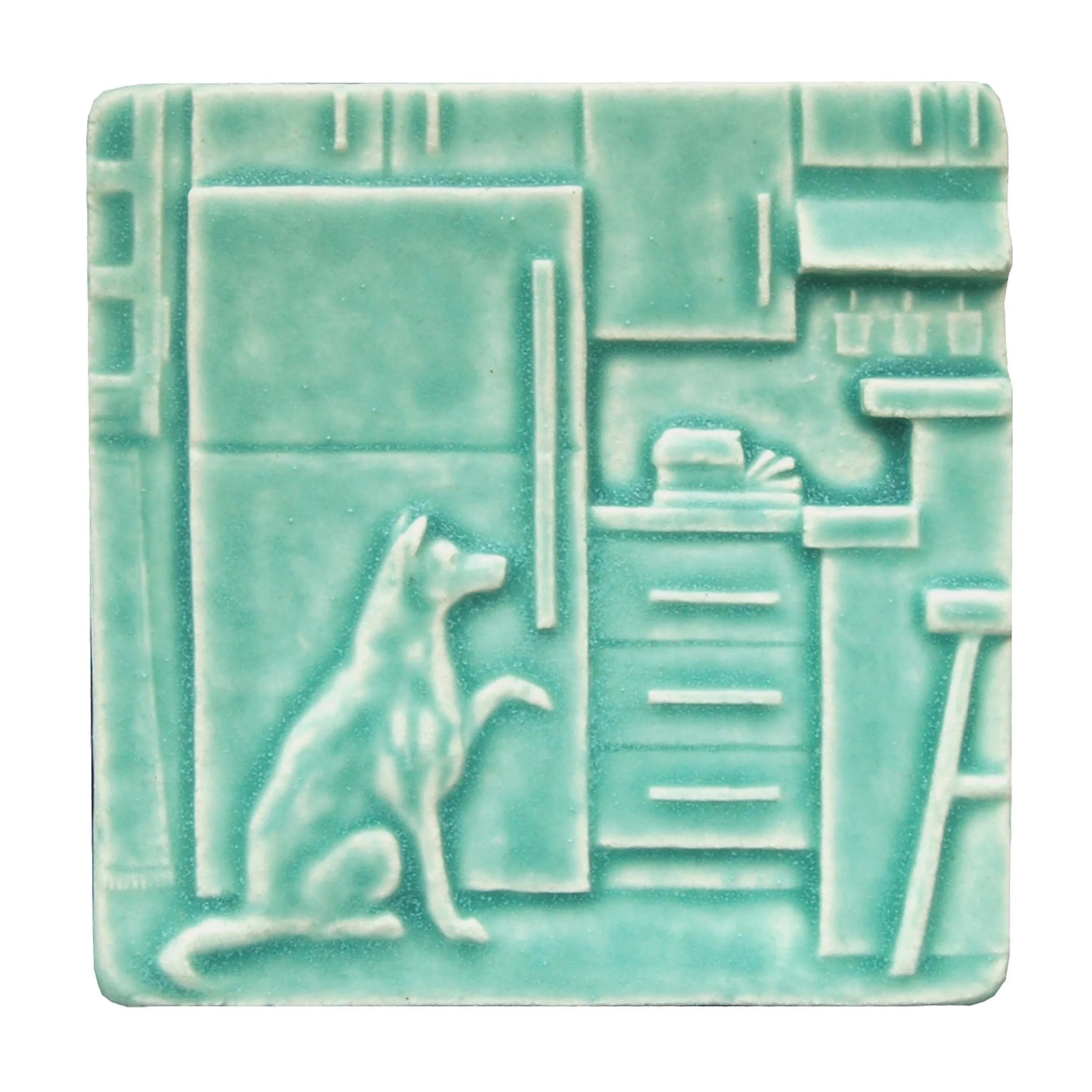 Dog at Fridge Tile Bermuda Green.jpg