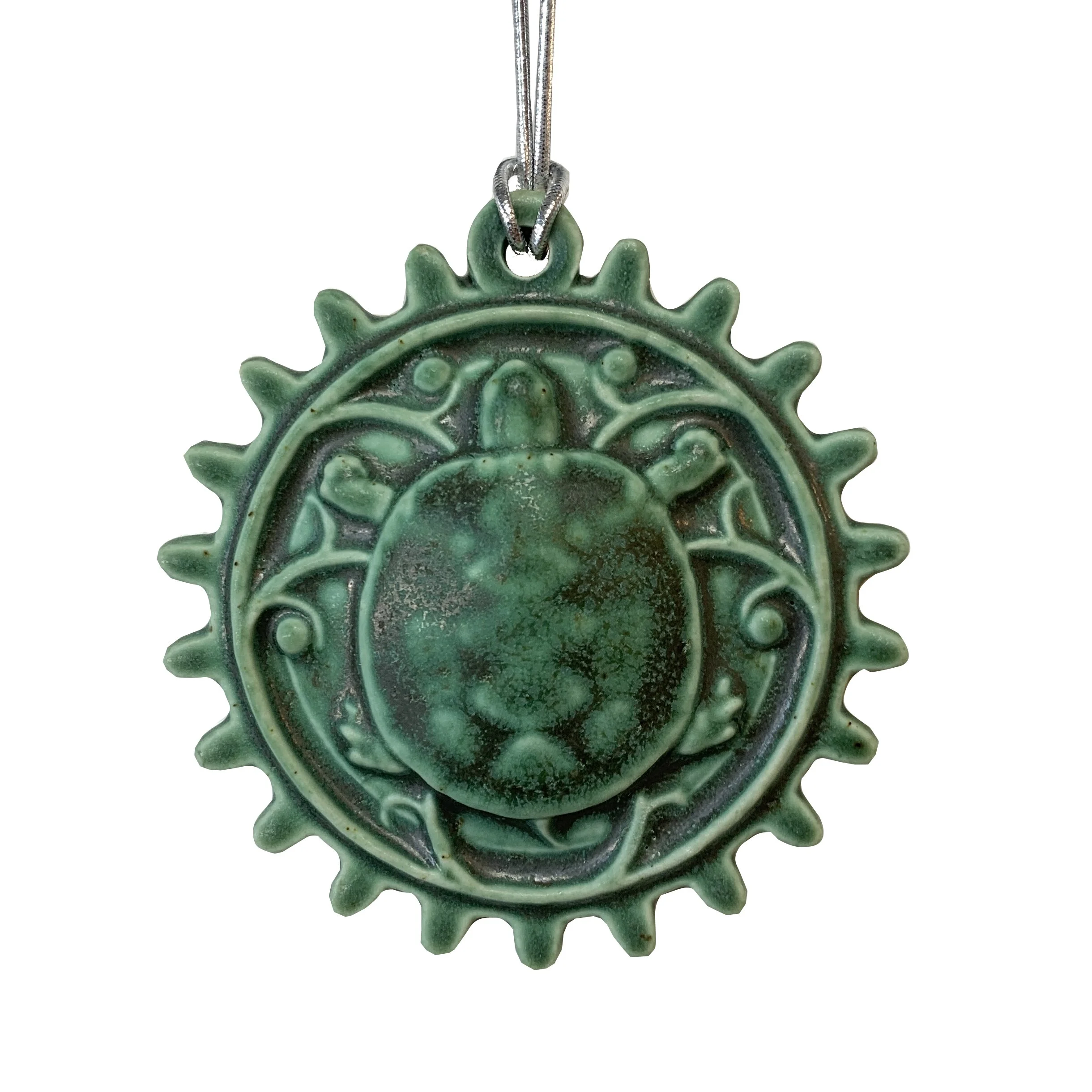 Gear Turtle ornament leaf green.JPG