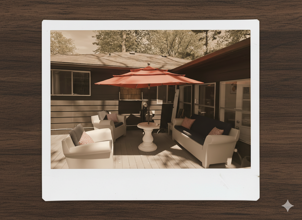 Dine alfresco with our secluded patio and relaxing outdoor full deck.