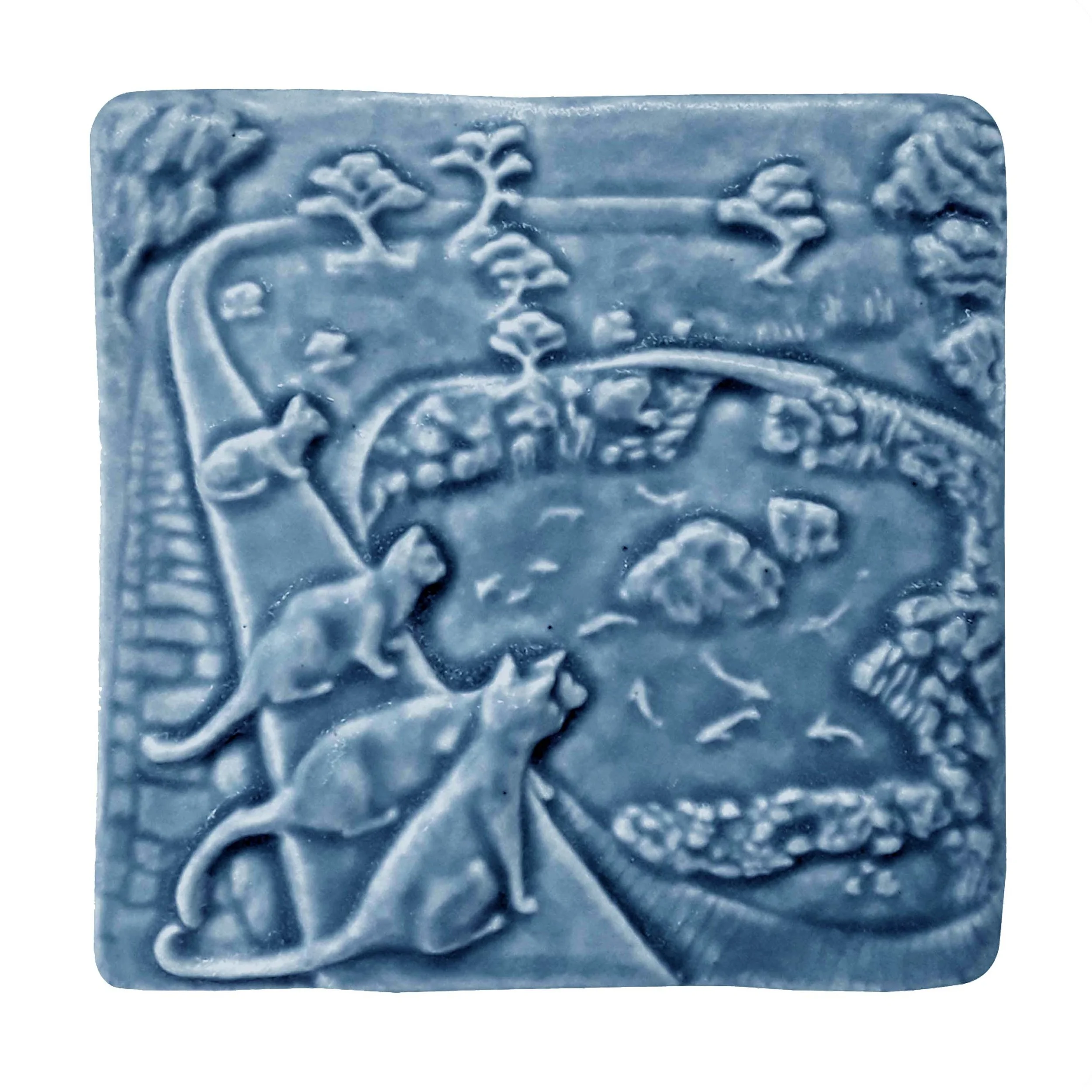 Cats and Koi Tile Freshwater Blue Glaze.jpg