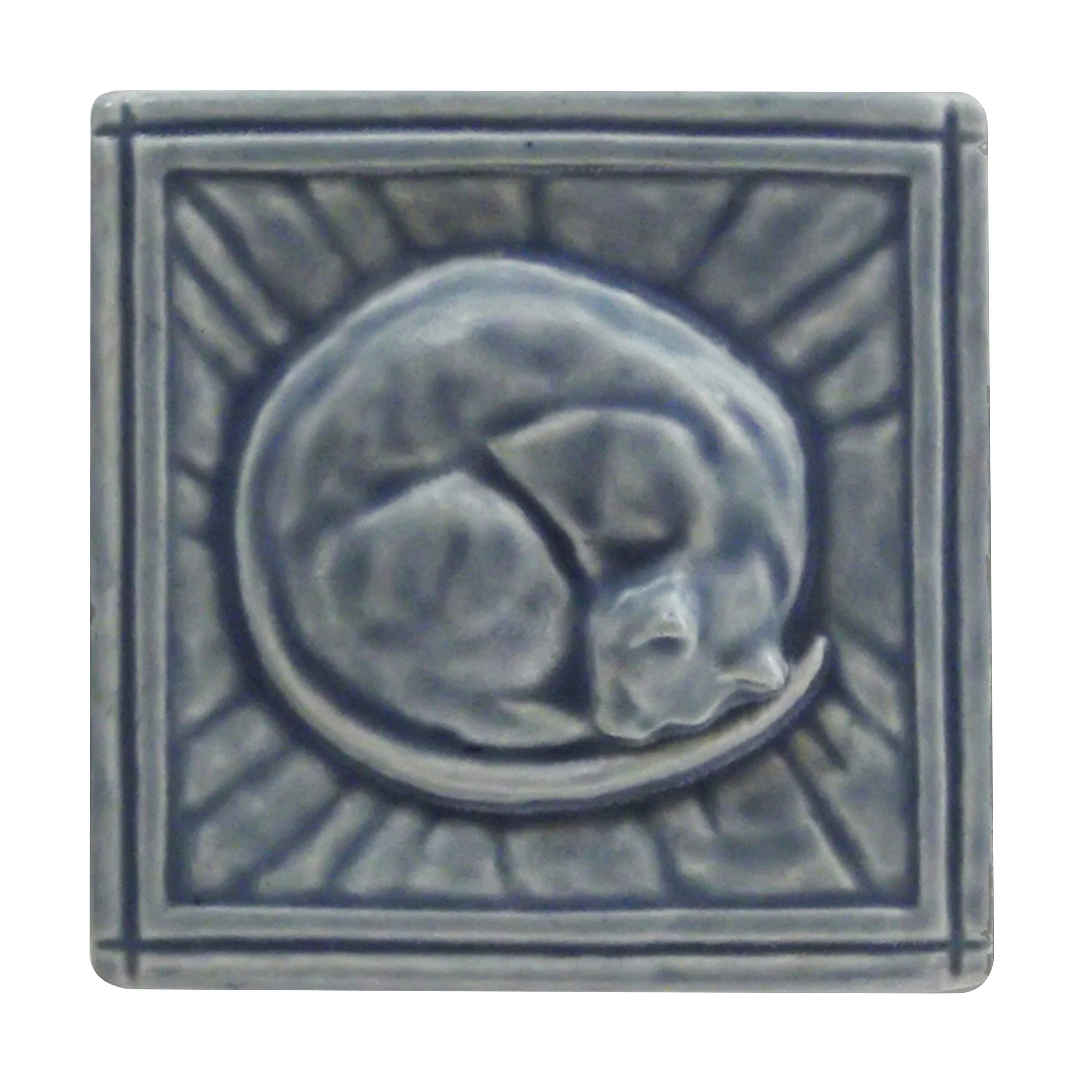Sleeping Cat Art Tile hand made in US.jpg