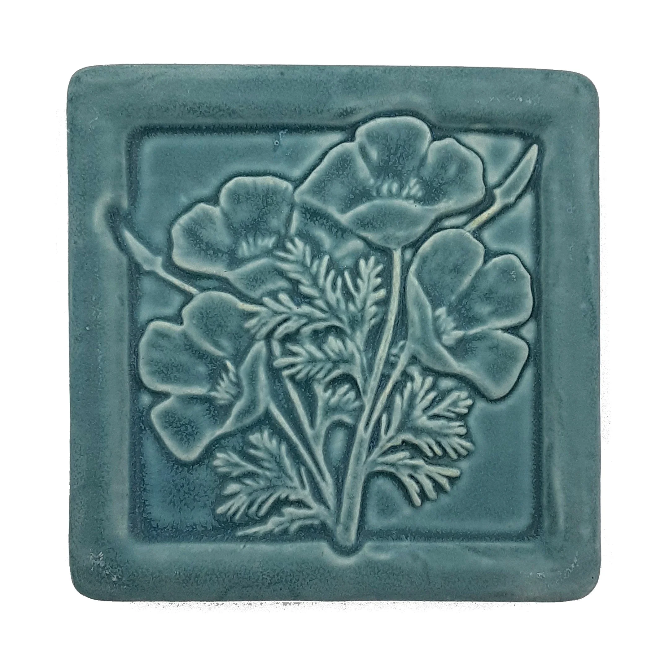 CaliforniaPoppyTileSeasideBlueGlaze.jpg