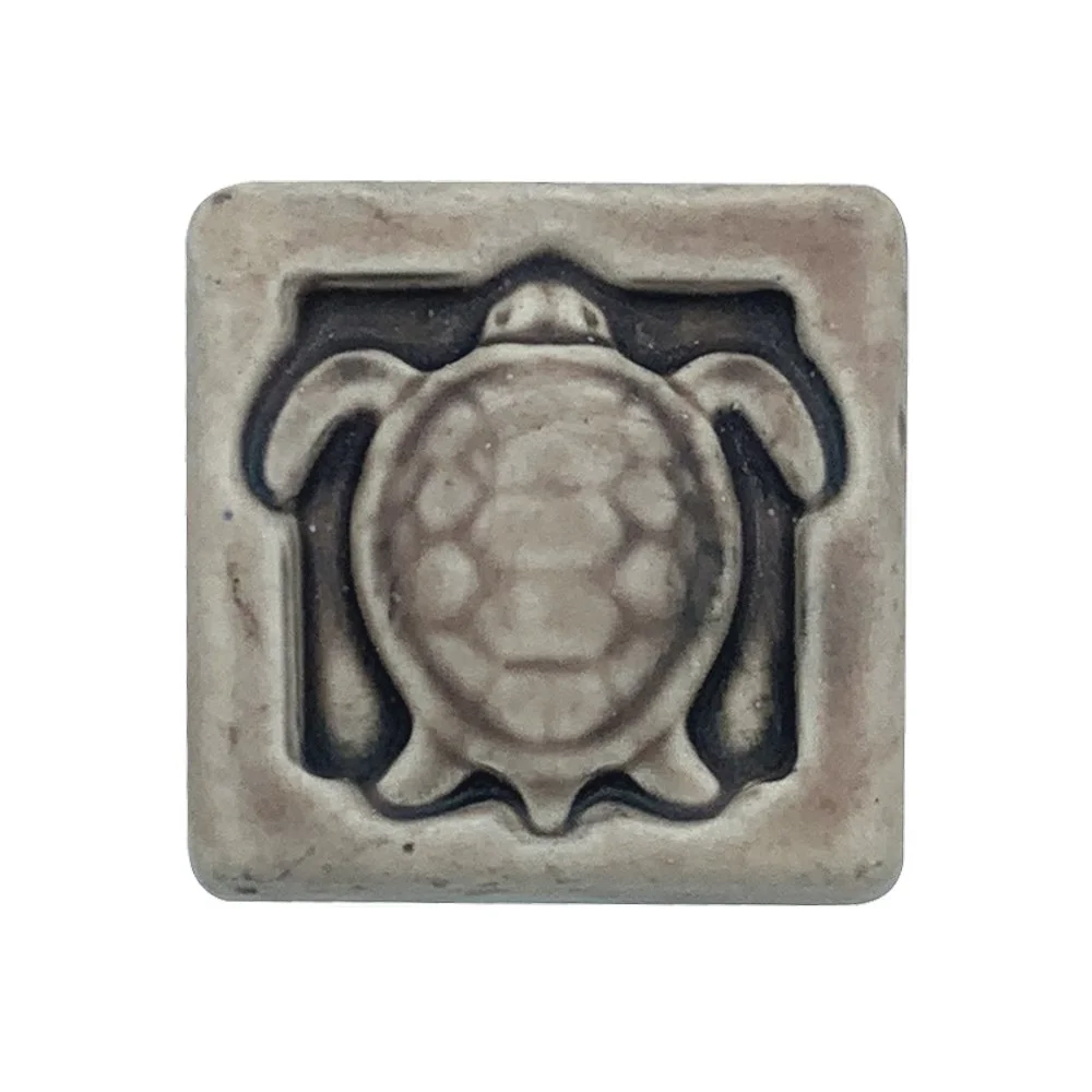Sea Turtle Tile 2x2 Sepia Glaze.JPG
